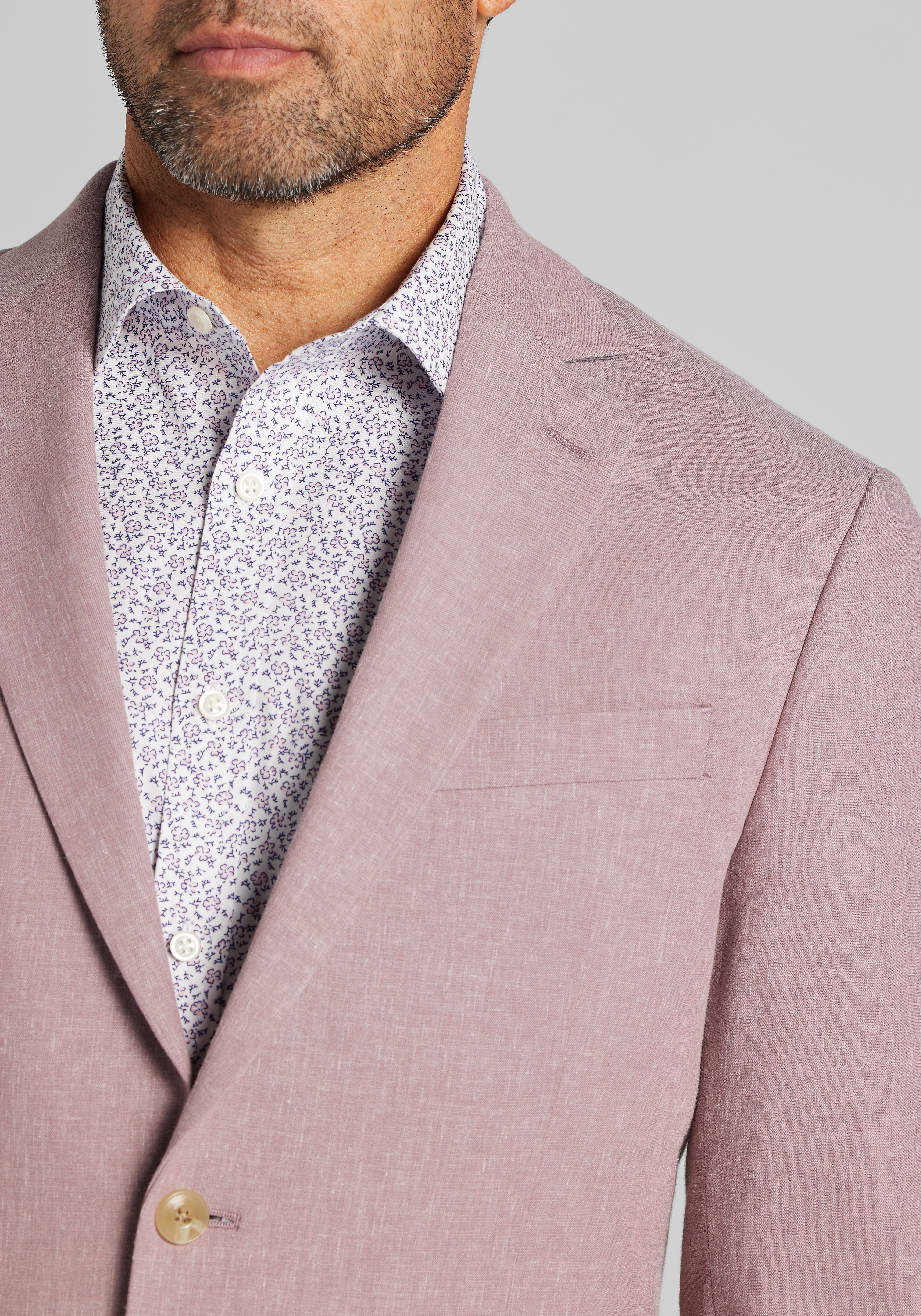 Jos. A. Bank Comfort Stretch Tailored Fit Linen Blend Sportcoat
