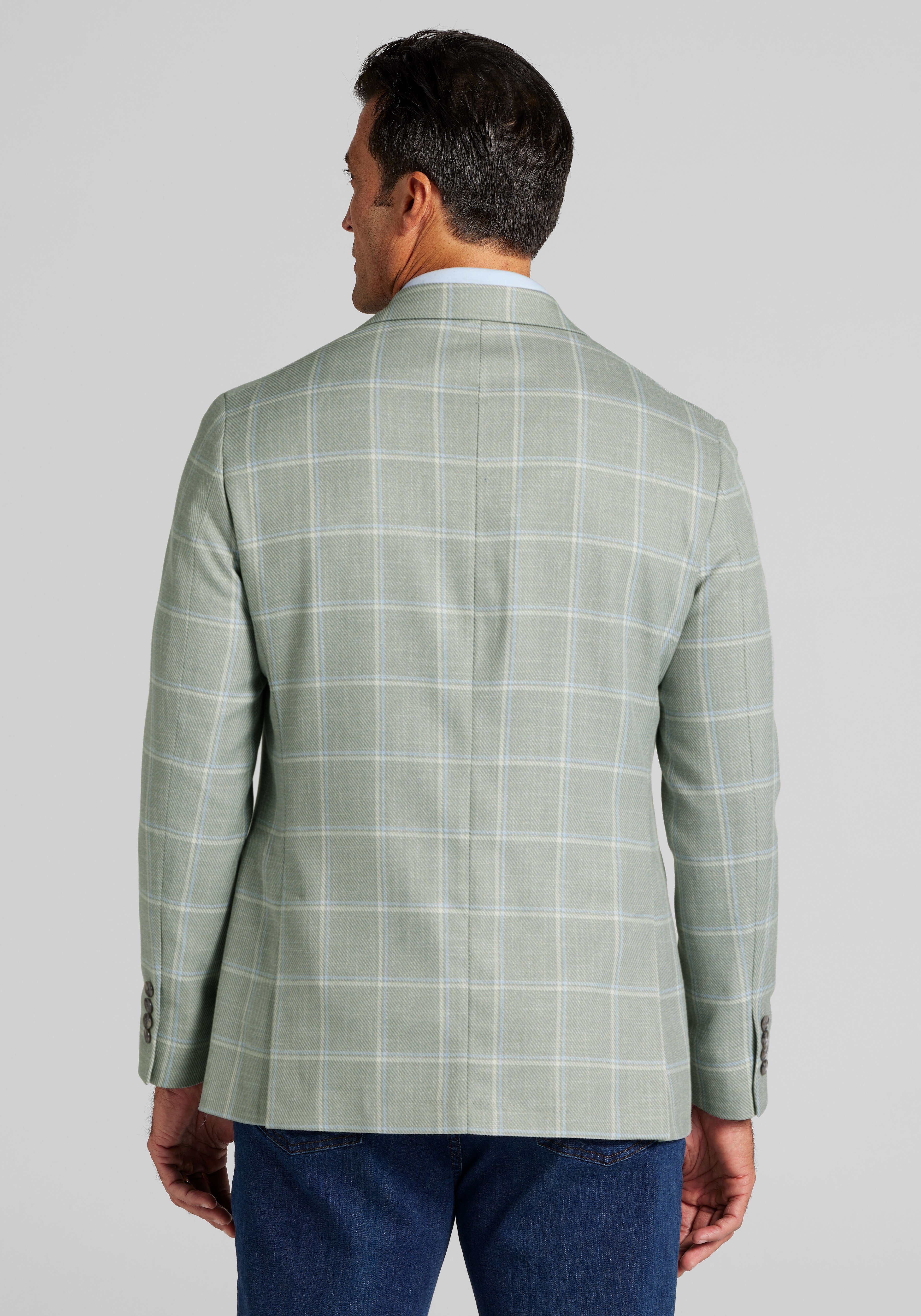Jos. A. Bank Comfort Stretch Tailored Fit Windowpane Sportcoat - Big & Tall CLEARANCE