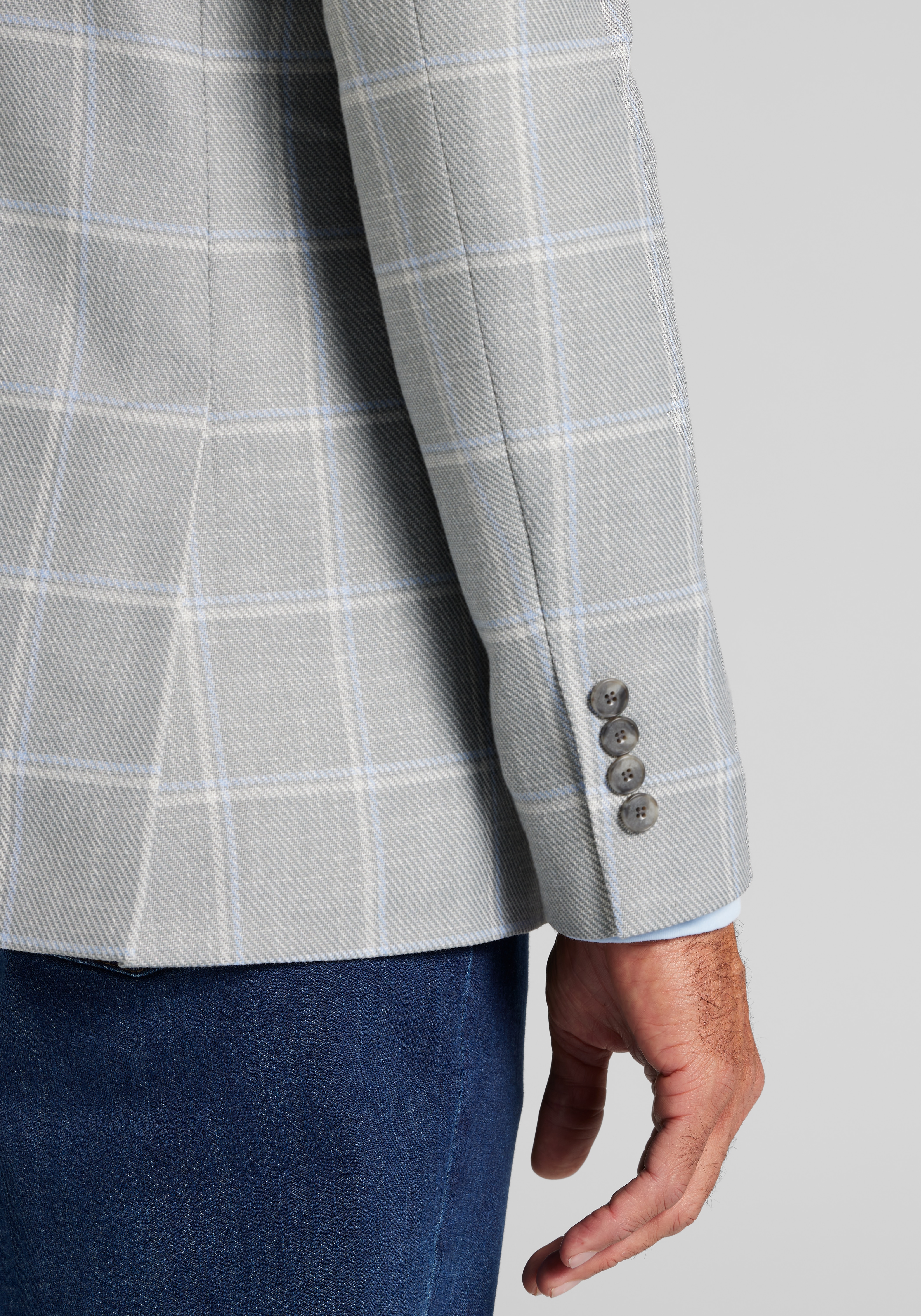Jos. A. Bank Comfort Stretch Tailored Fit Windowpane Sportcoat