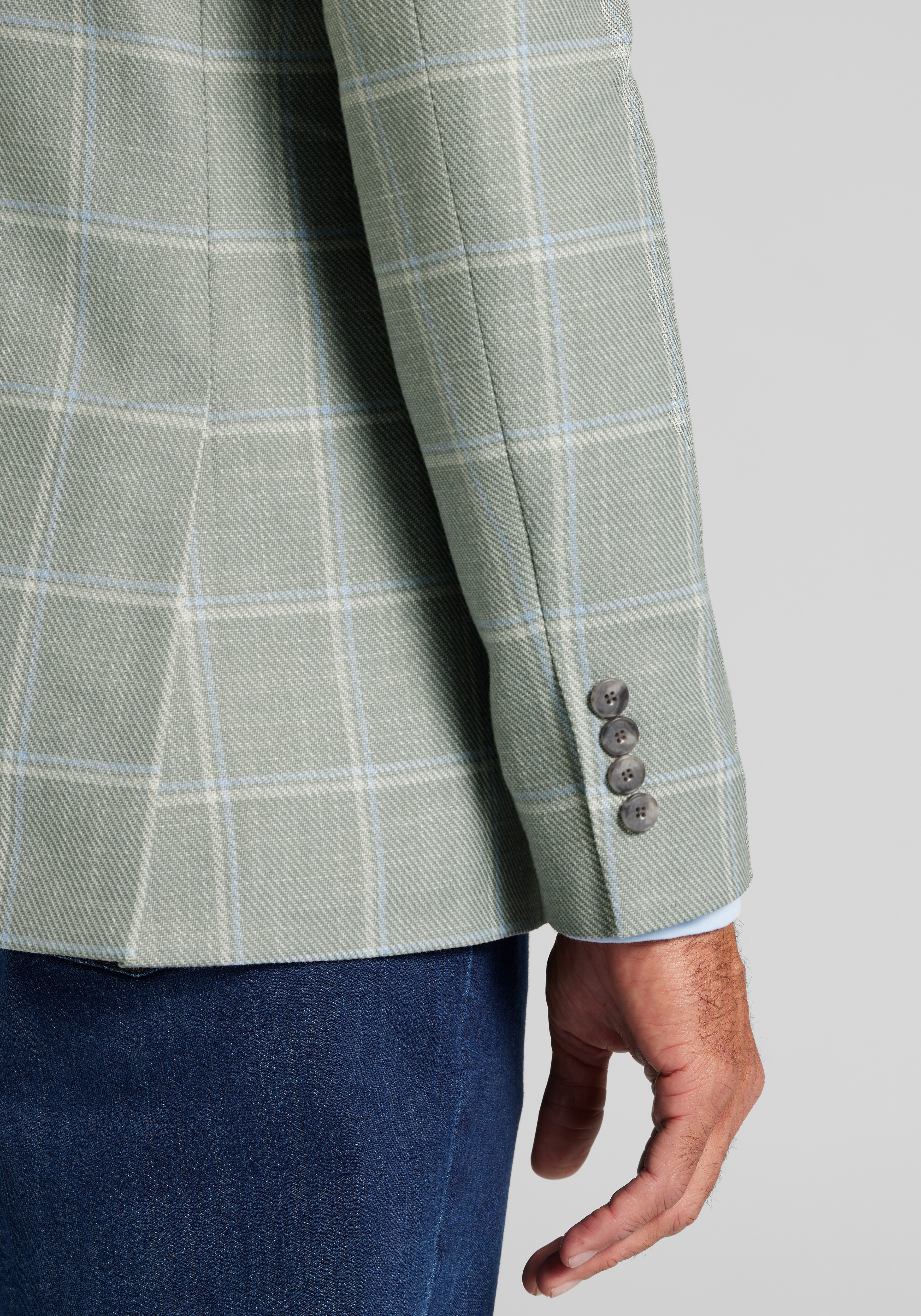Jos. A. Bank Comfort Stretch Tailored Fit Windowpane Sportcoat - Big & Tall CLEARANCE