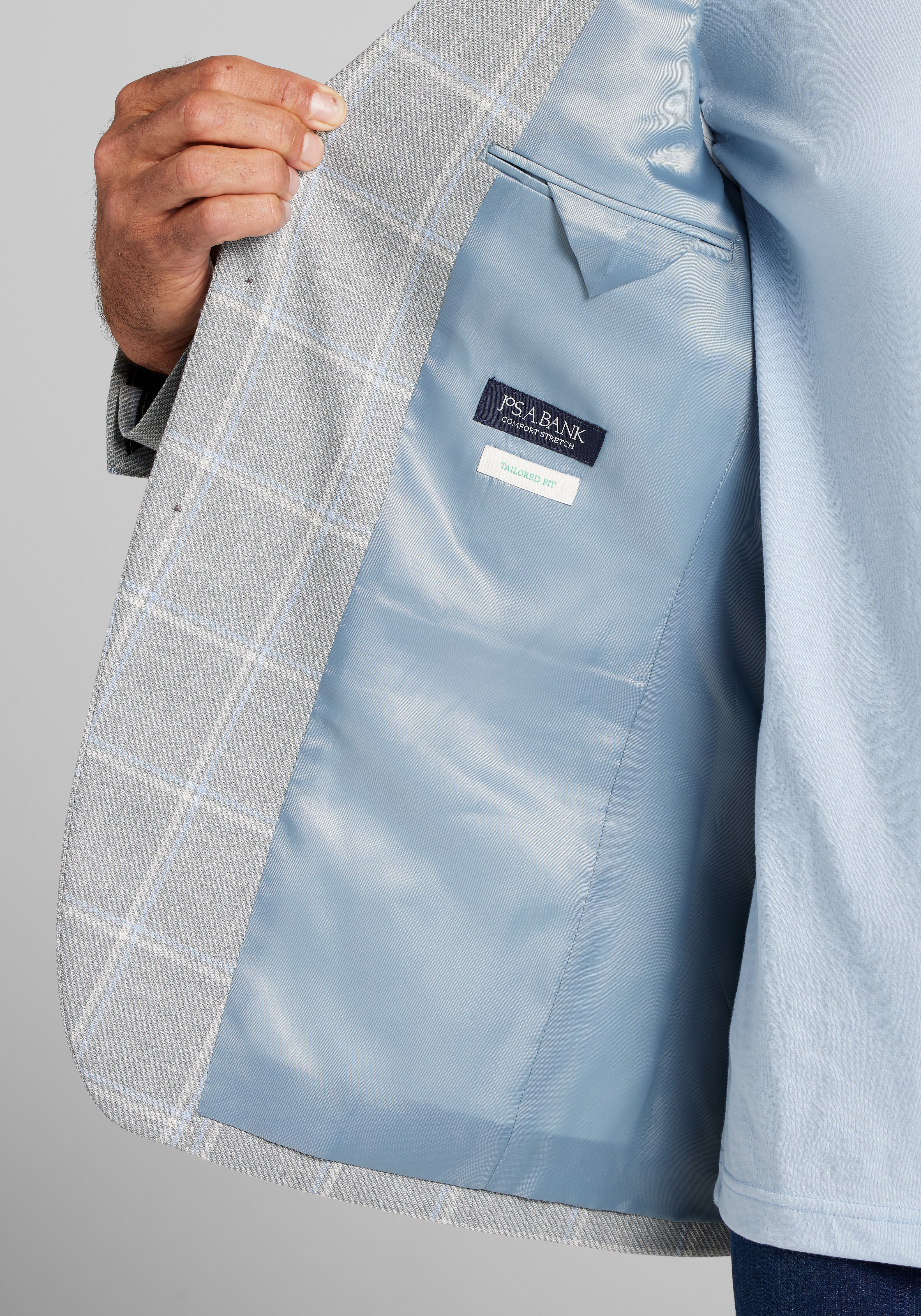 Jos. A. Bank Comfort Stretch Tailored Fit Windowpane Sportcoat