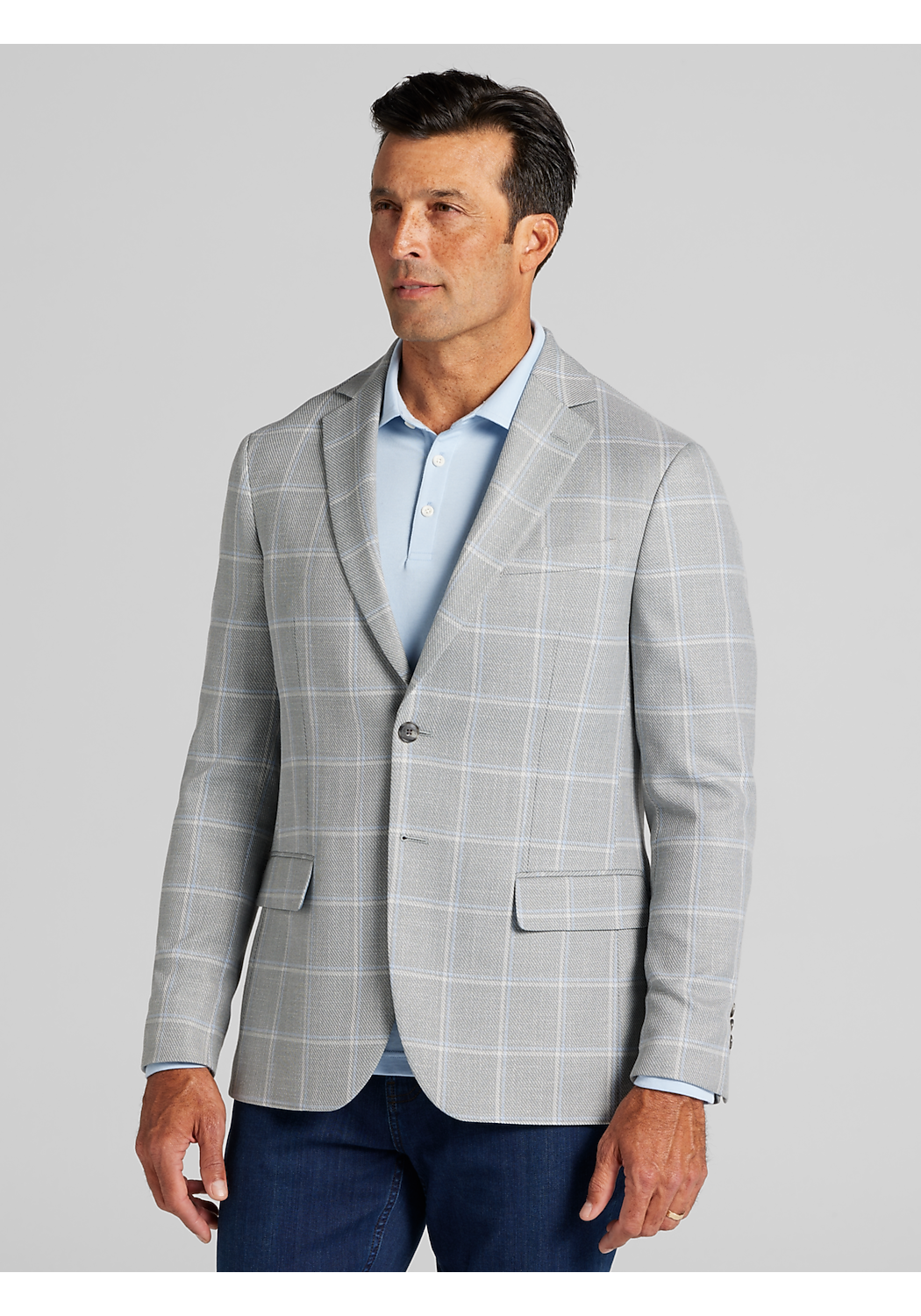 Jos. A. Bank Comfort Stretch Tailored Fit Windowpane Sportcoat