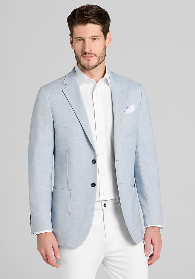Jos. A. Bank Tailored Comfort Stretch Fit Linen Blend Herringbone
