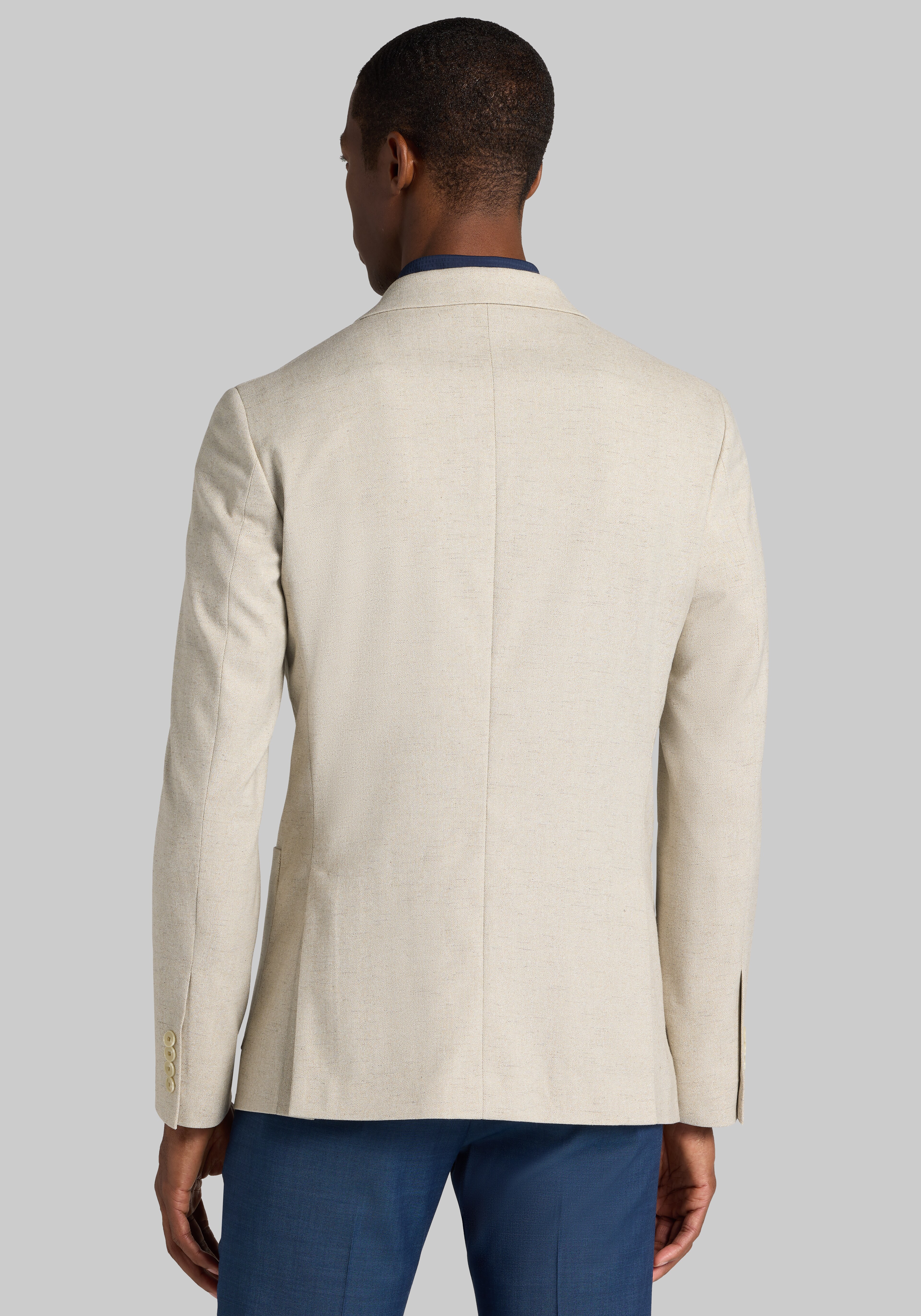 Jos. A. Bank Comfort Stretch Slim Fit Linen Blend Herringbone Sportcoat CLEARANCE