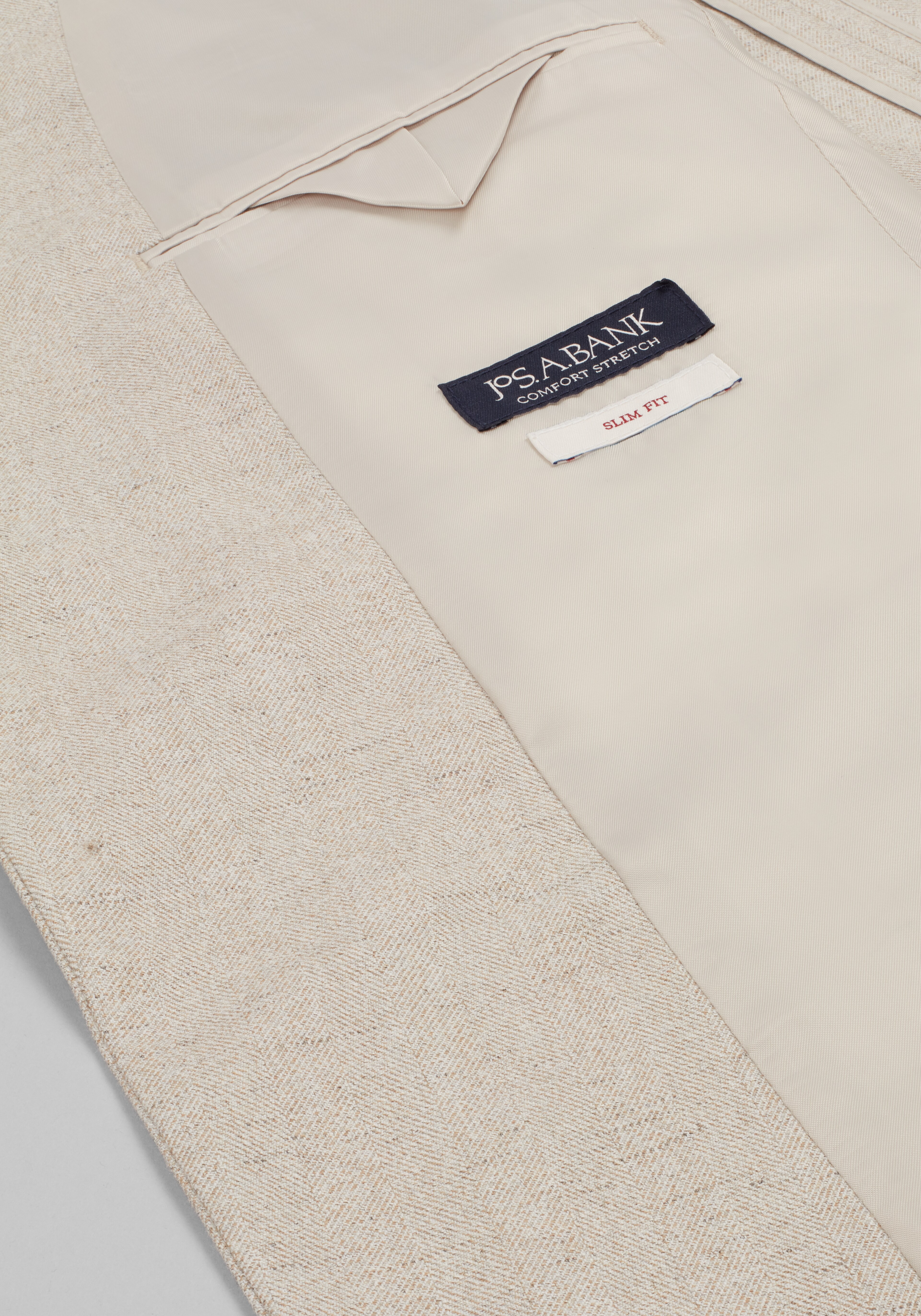 Jos. A. Bank Comfort Stretch Slim Fit Linen Blend Herringbone Sportcoat CLEARANCE