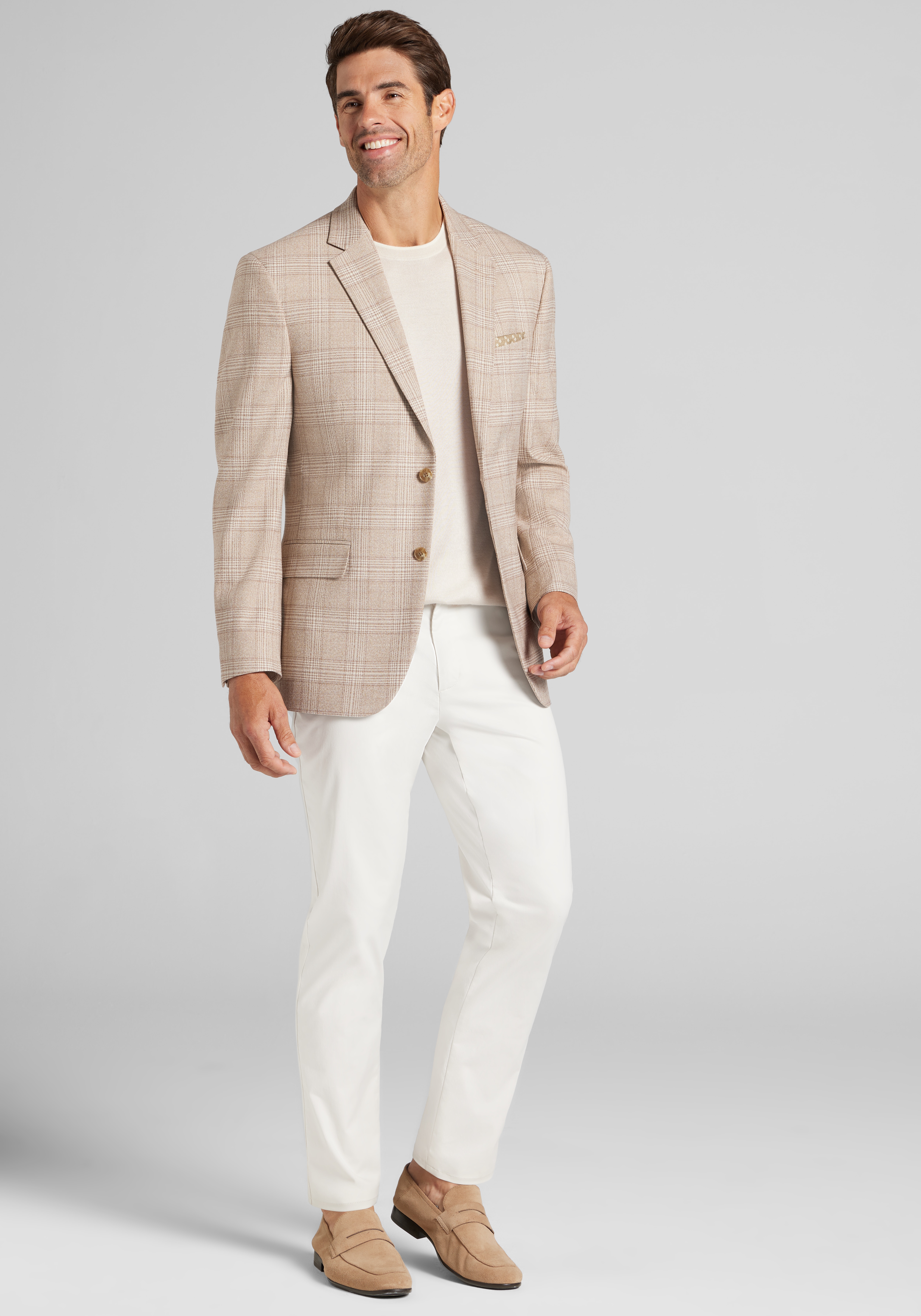 Jos. A. Bank Traditional Fit Comfort Stretch Plaid Sportcoat - Big & Tall