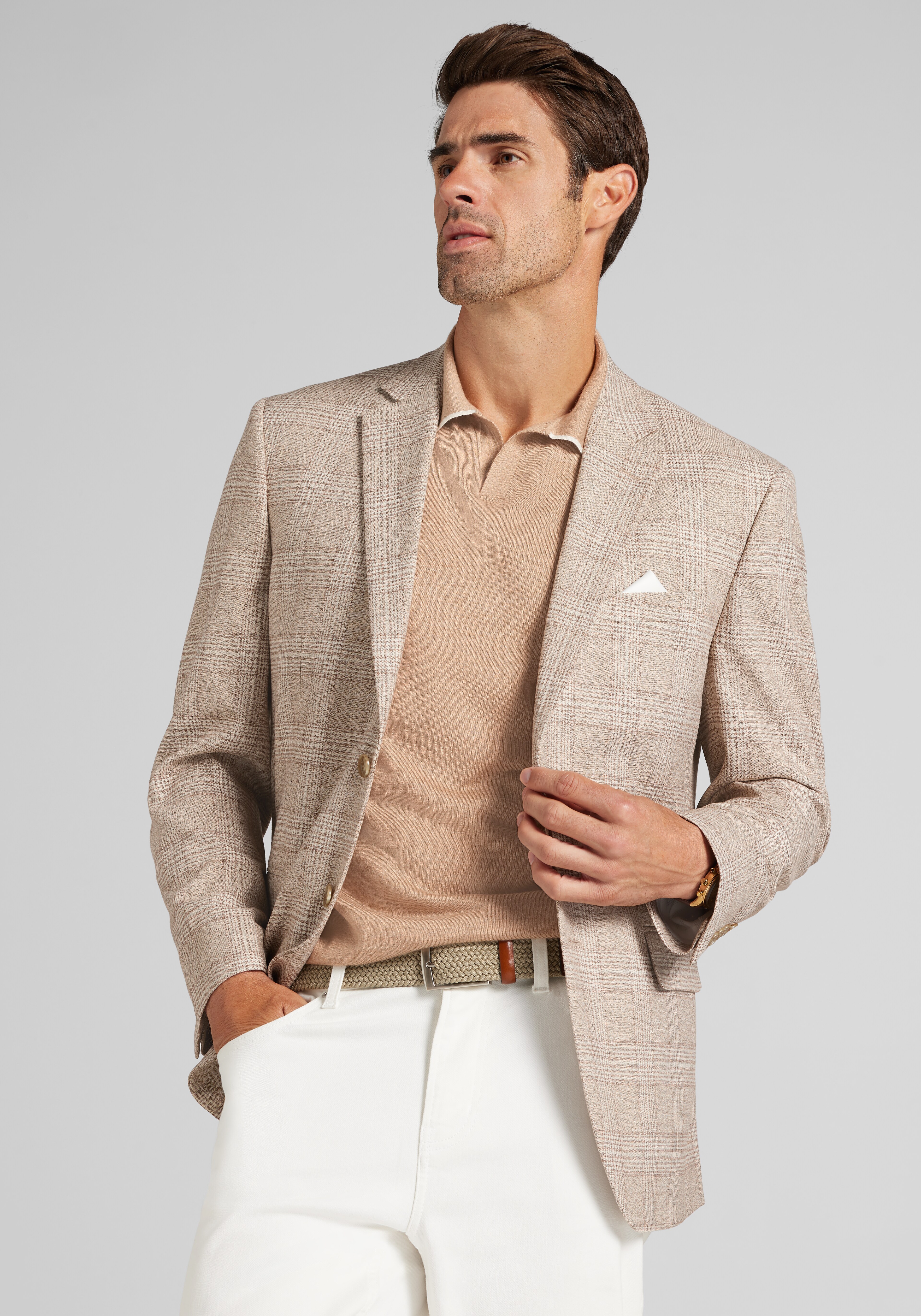 Jos. A. Bank Traditional Fit Comfort Stretch Plaid Sportcoat - Big & Tall CLEARANCE