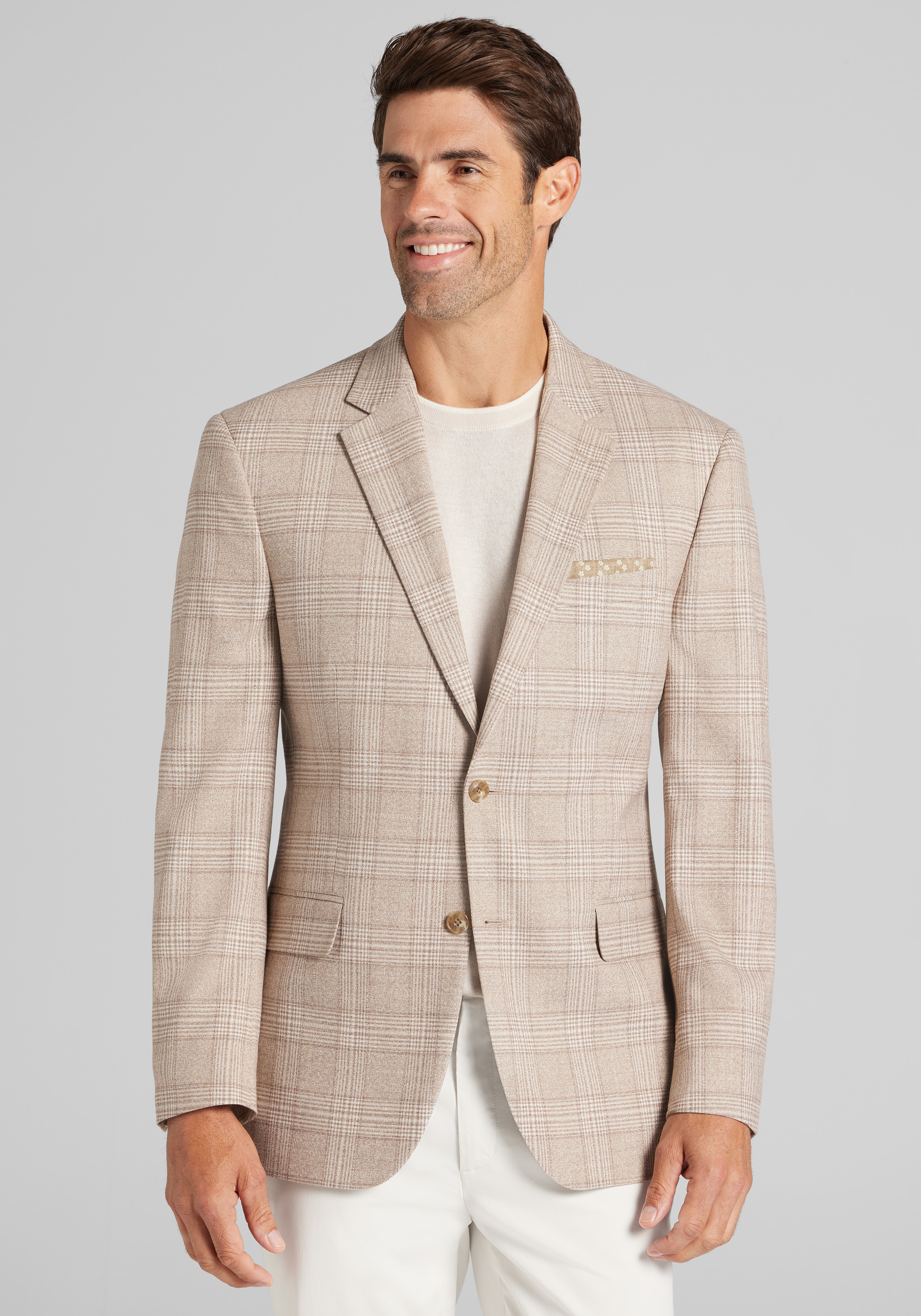 Men's Special Categories, Jos. A. Bank Traditional Fit Comfort Stretch Plaid Sportcoat - Jos A Bank