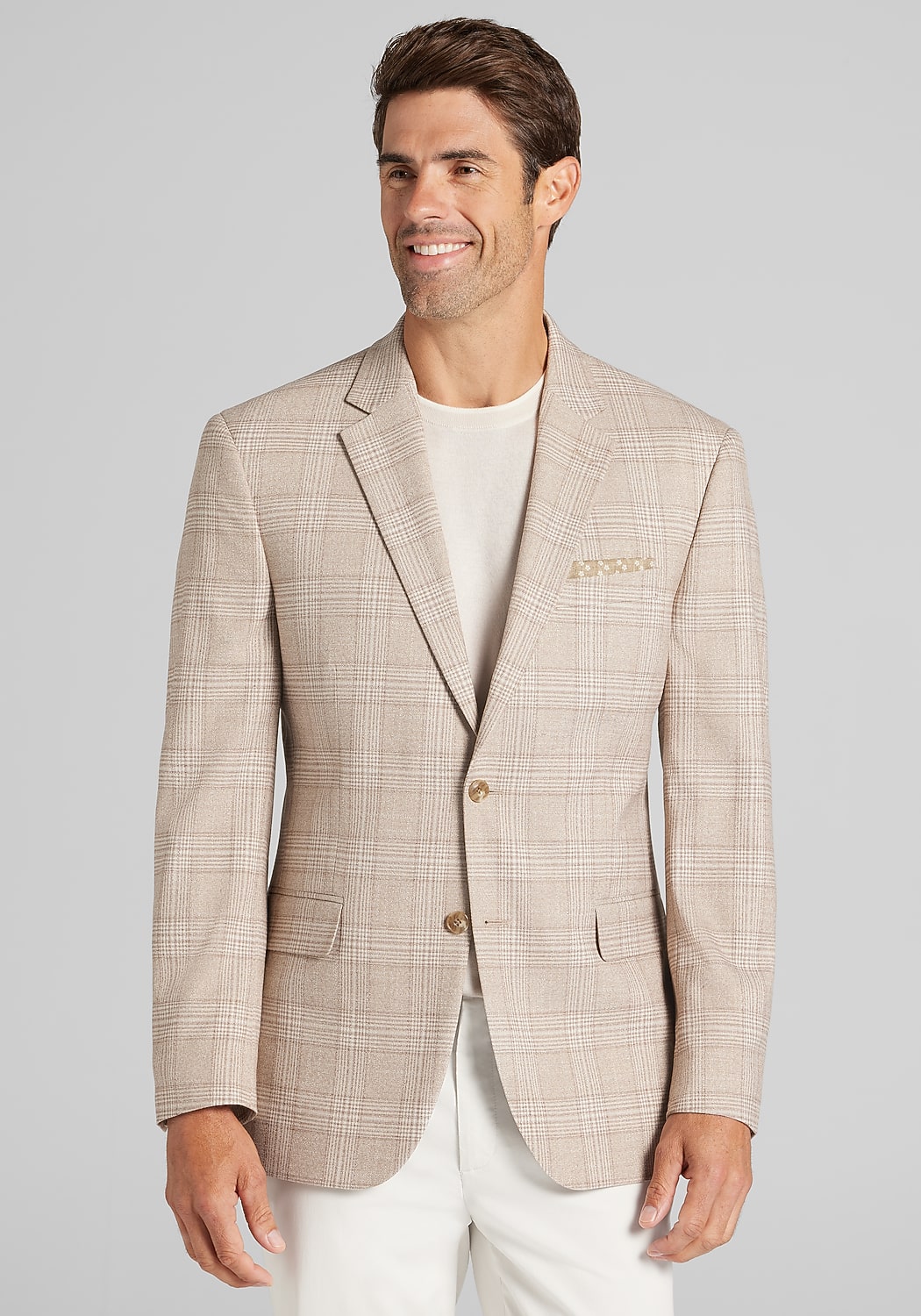 Jos. A. Bank Traditional Fit Comfort Stretch Plaid Sportcoat