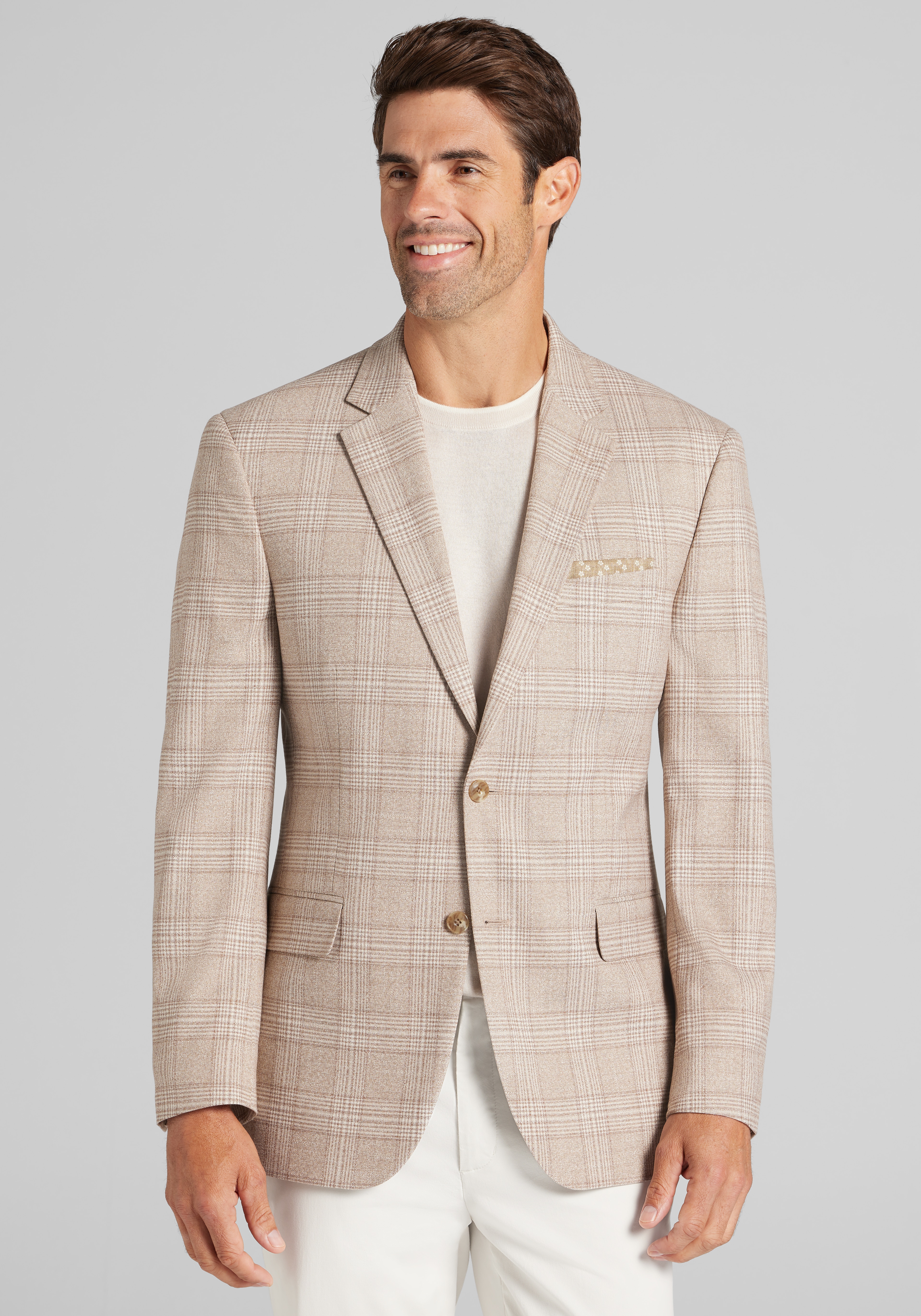 Jos. A. Bank Traditional Fit Comfort Stretch Plaid Sportcoat - Big & Tall CLEARANCE