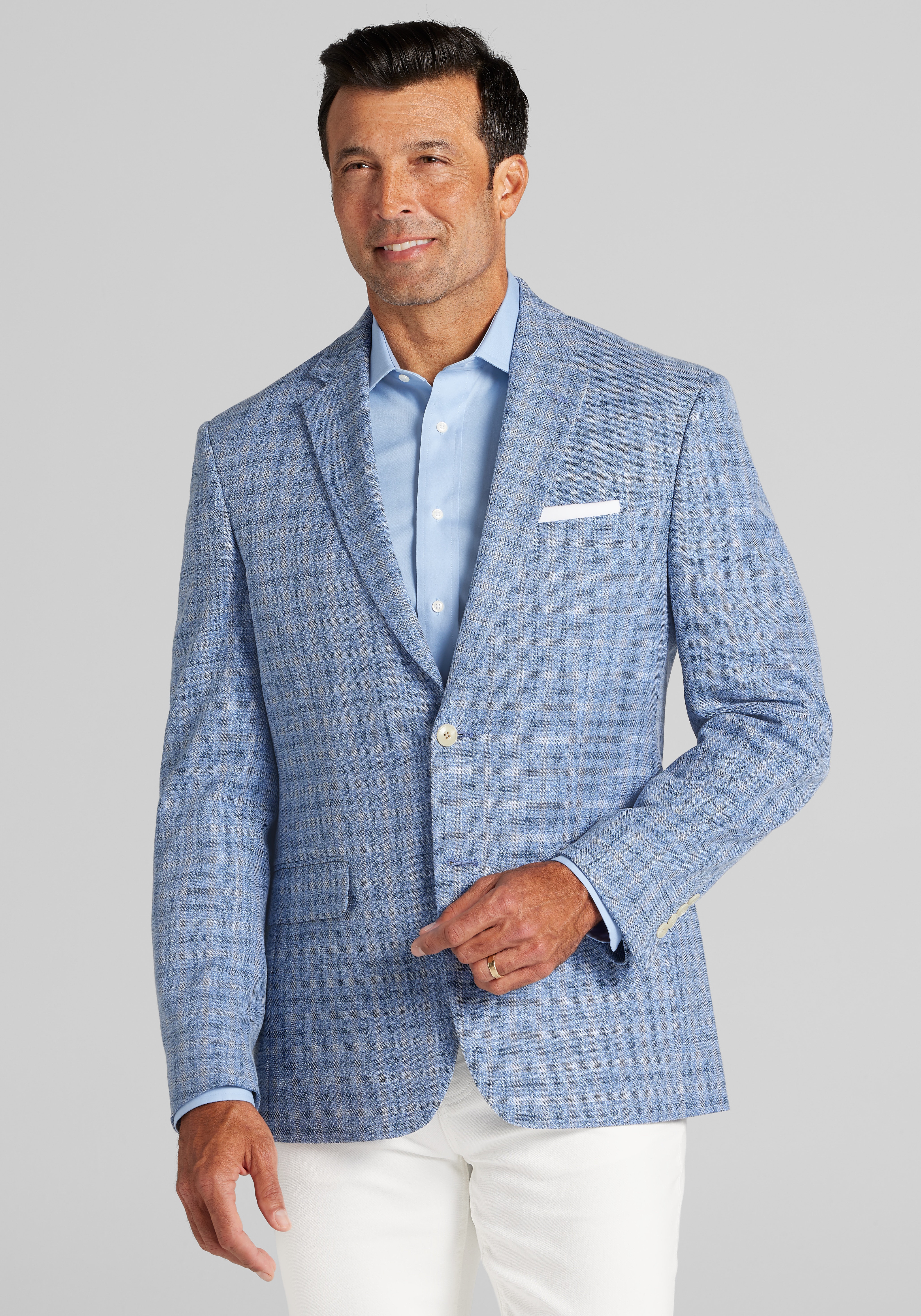 Men's New!, Jos. A. Bank Comfort Stretch Traditional Fit Check Sportcoat - Jos A Bank