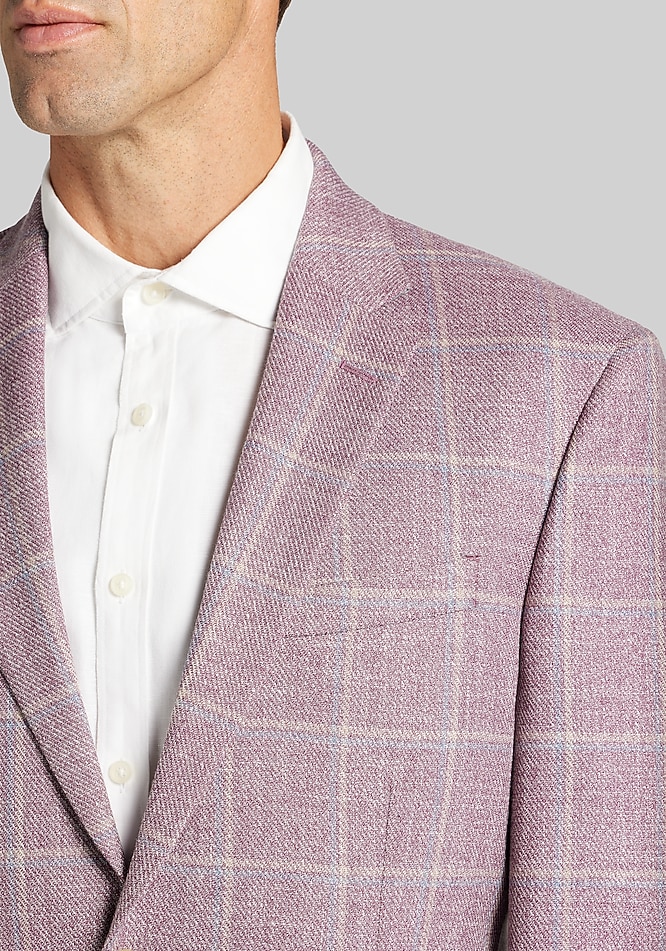 Jos. A. Bank Traditional Fit Comfort Stretch Windowpane Plaid
