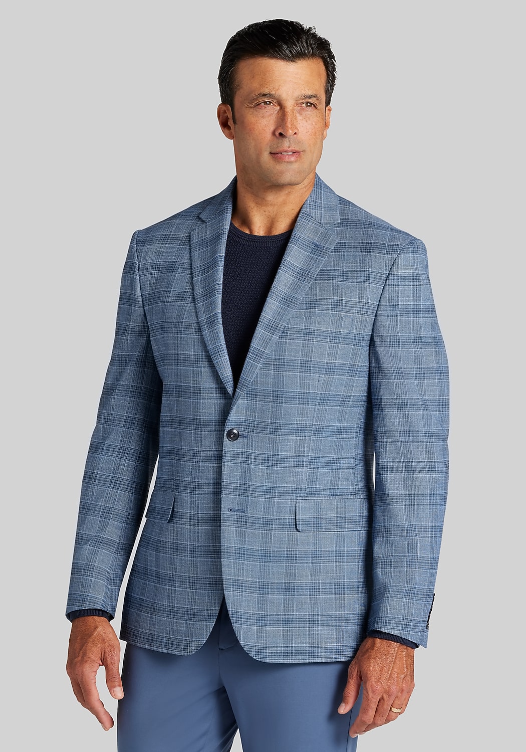 Jos. A. Bank Comfort Stretch Traditional Fit Plaid Sportcoat