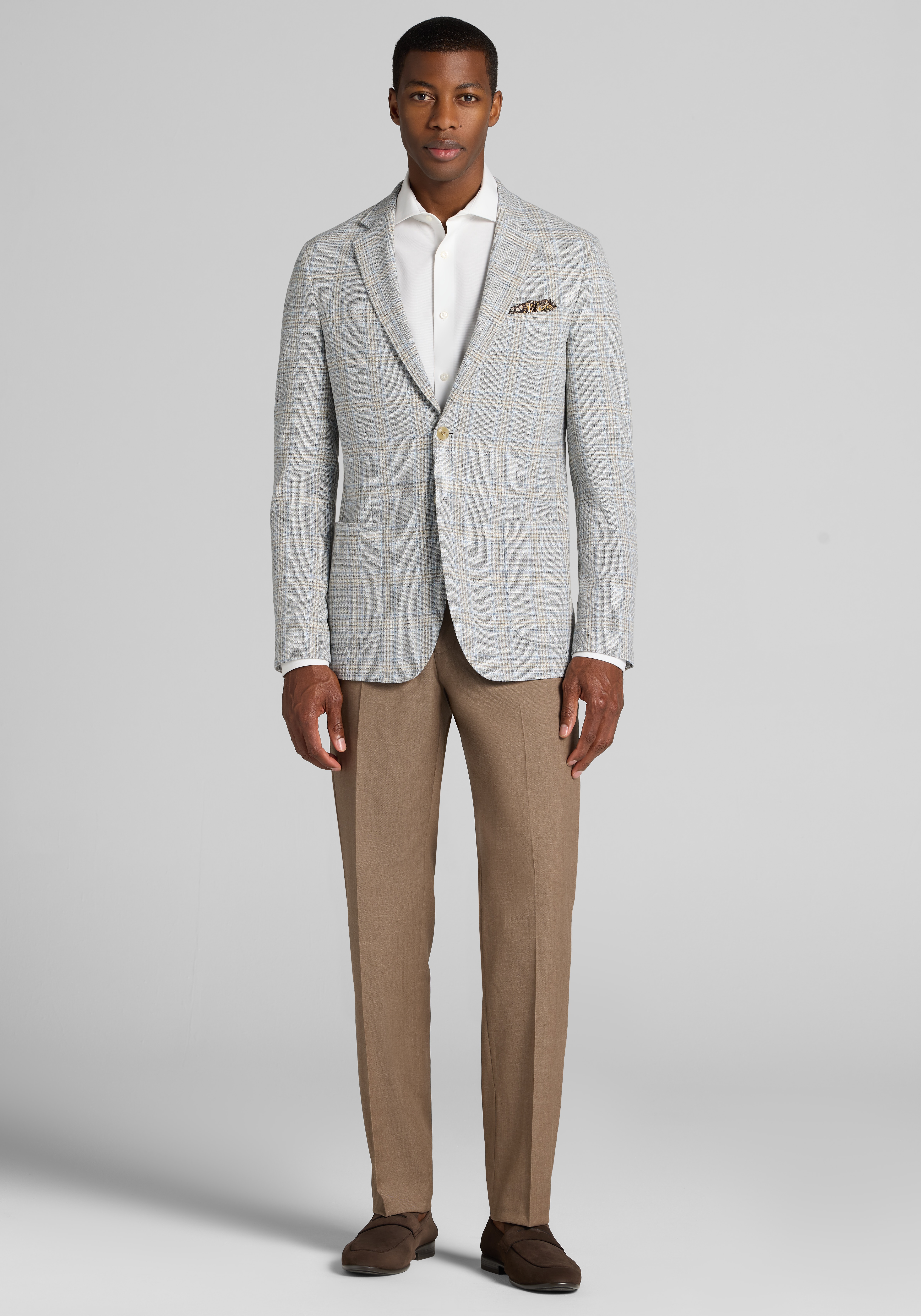 Jos. A. Bank Slim Fit Comfort Stretch Plaid Sportcoat