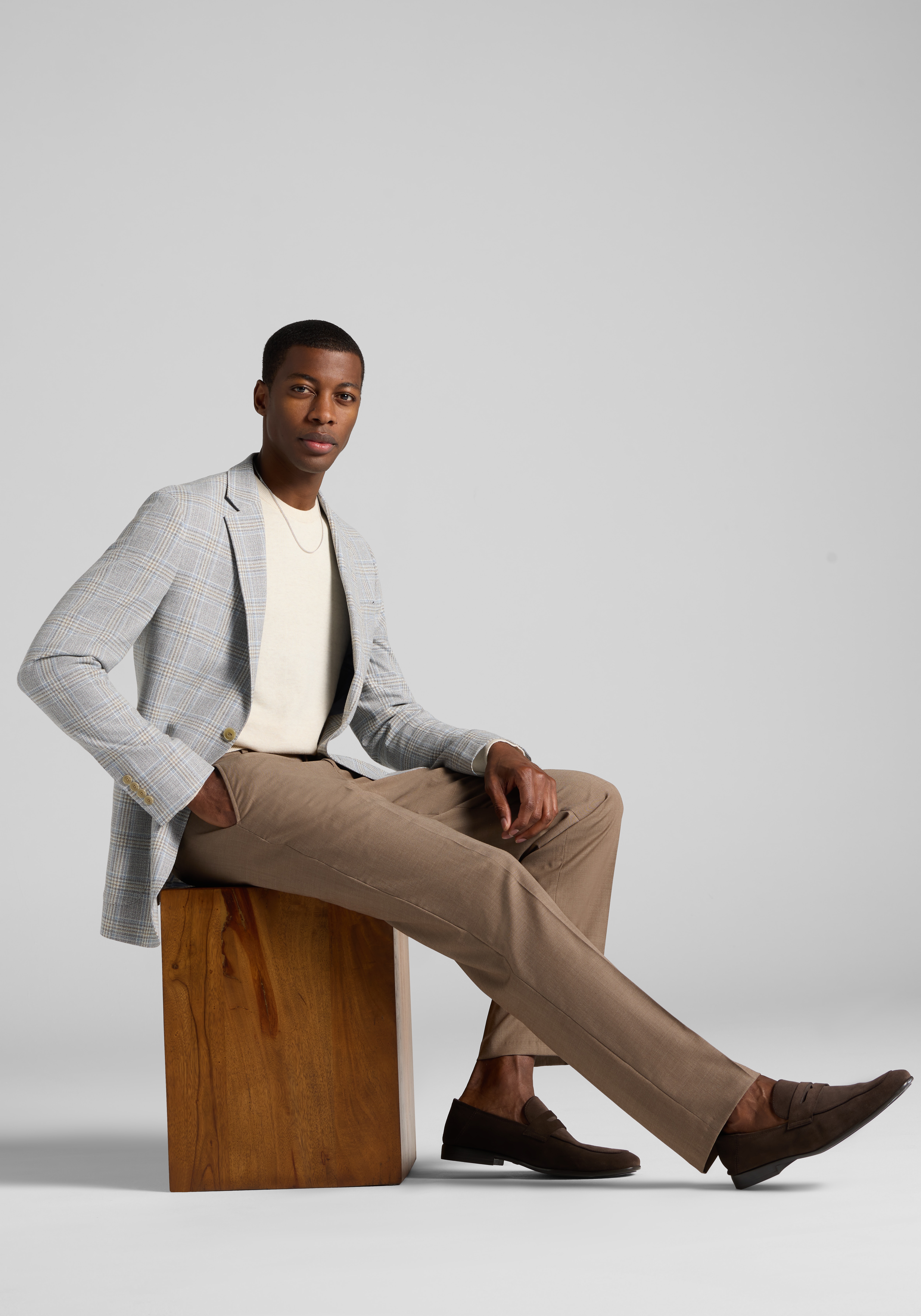 Jos. A. Bank Slim Fit Comfort Stretch Plaid Sportcoat