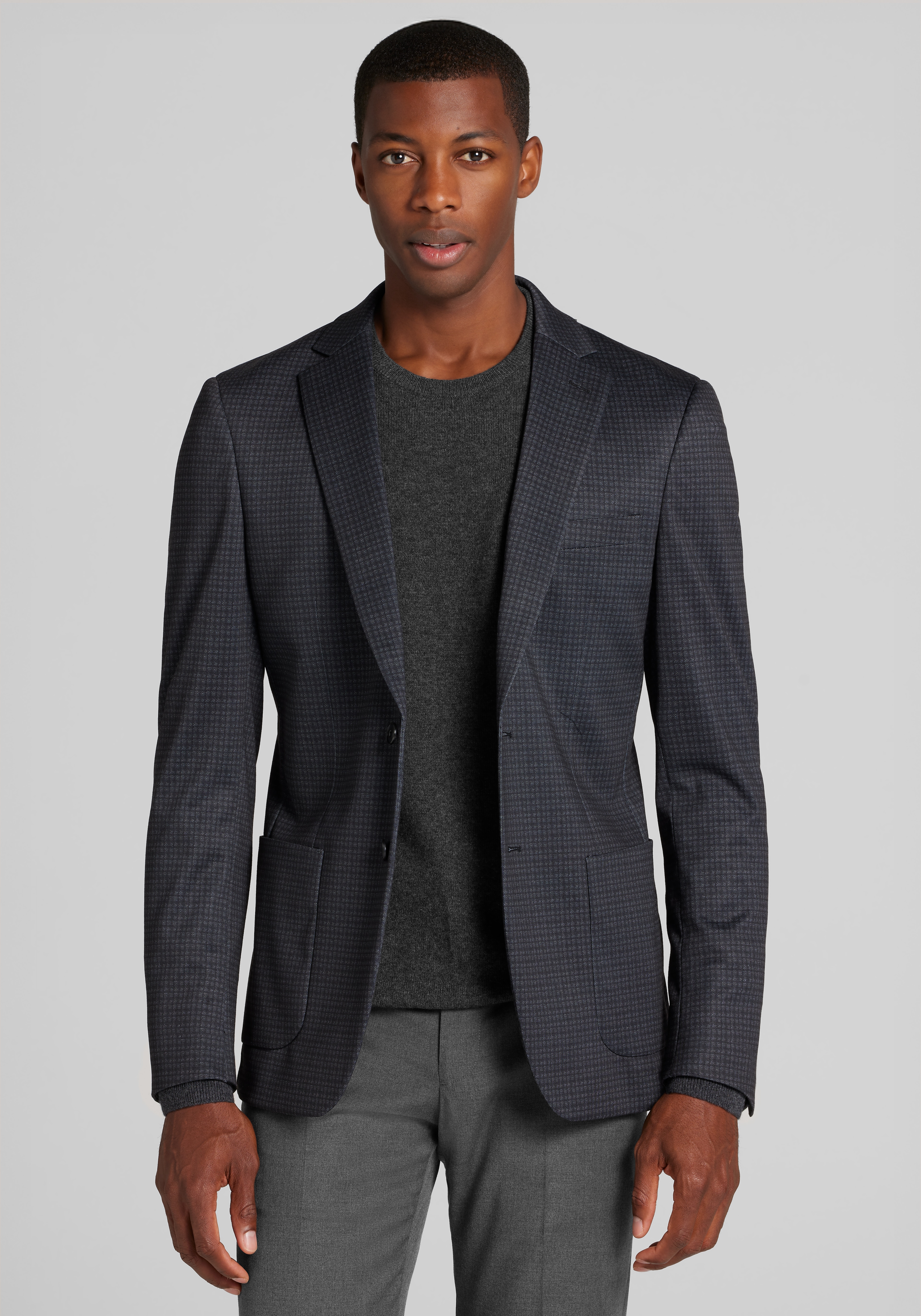 Jos. A. Bank Comfort Stretch Slim Fit Check Knit Sportcoat CLEARANCE