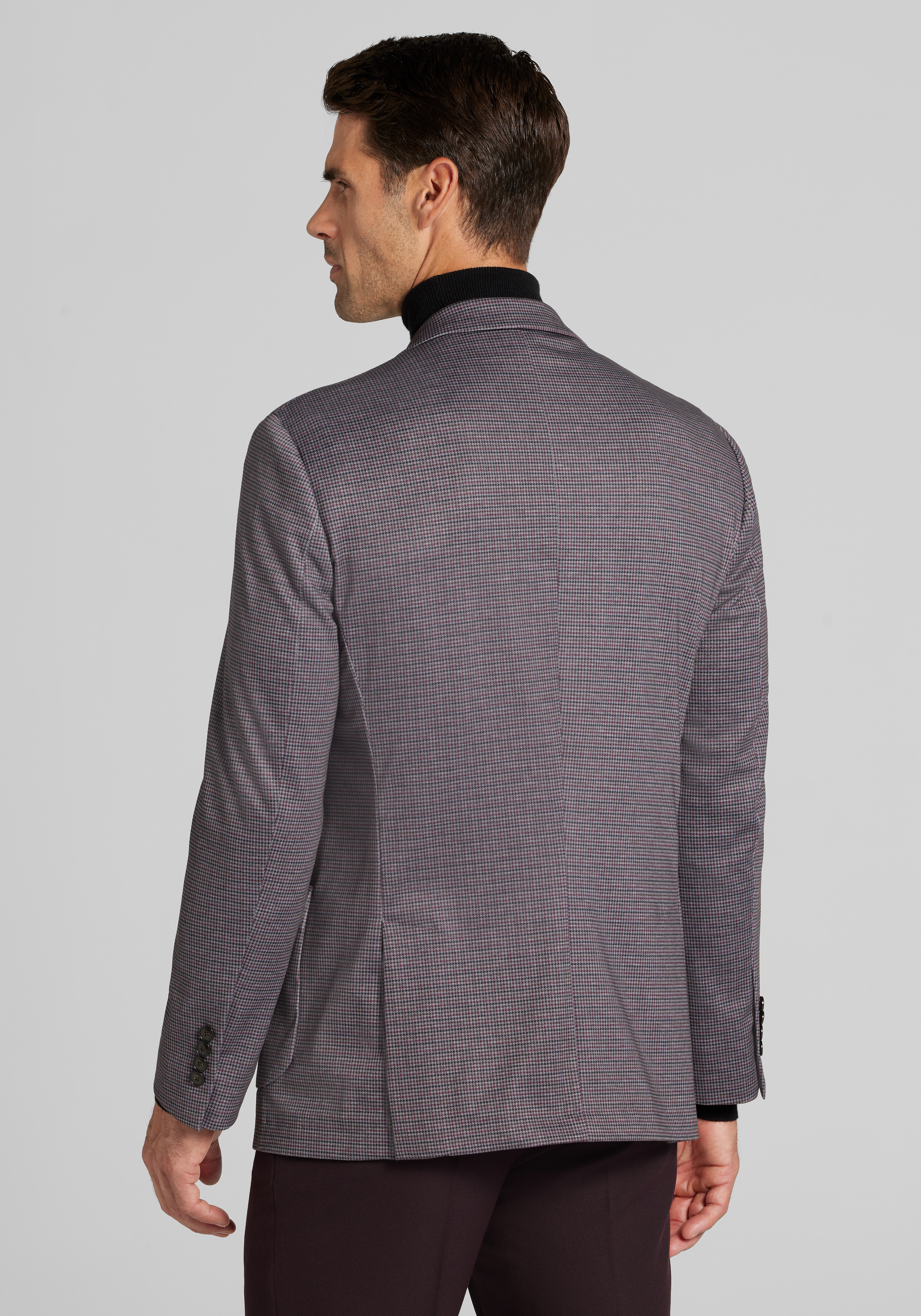 Jos. A. Bank Comfort Stretch Tailored Fit Houndstooth Knit Sportcoat CLEARANCE