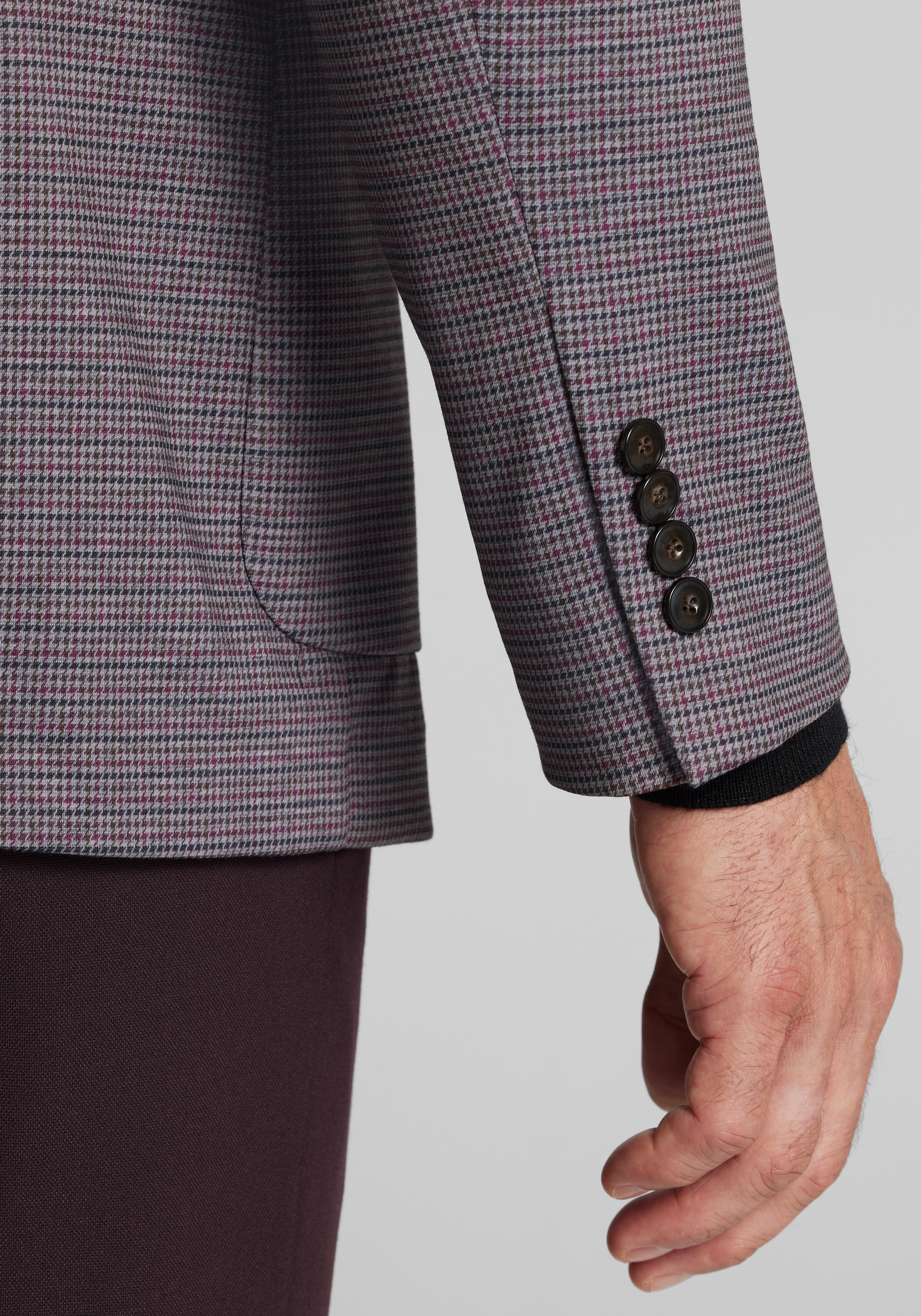 Jos. A. Bank Comfort Stretch Tailored Fit Houndstooth Knit Sportcoat CLEARANCE