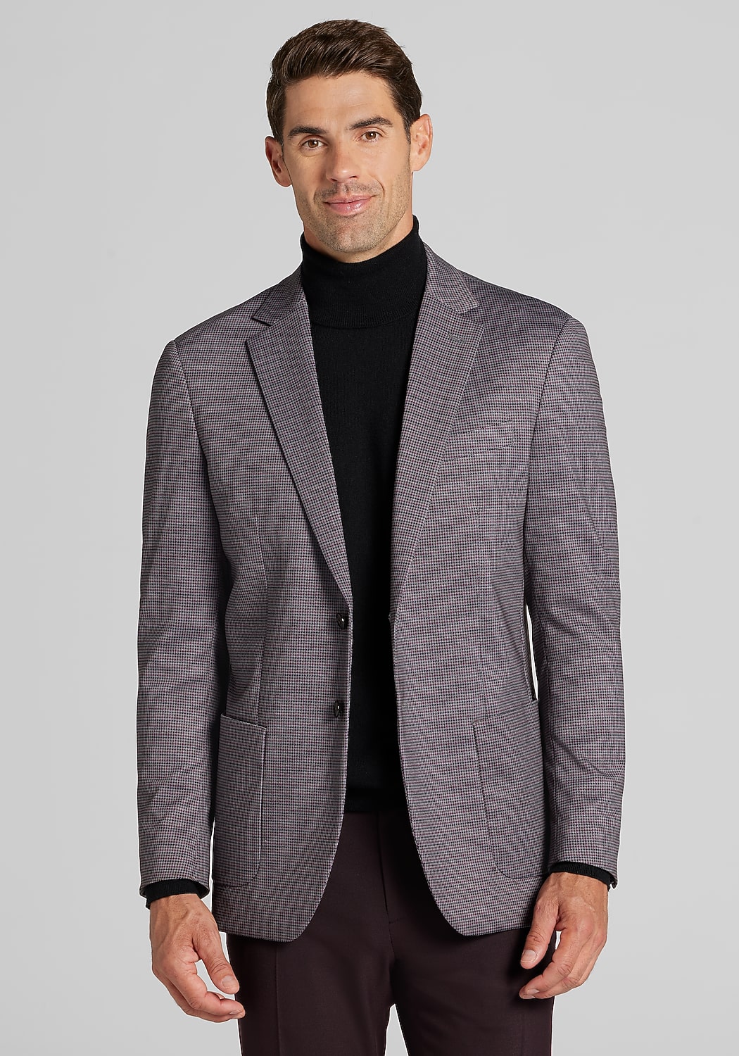 Jos. A. Bank Comfort Stretch Tailored Fit Houndstooth Knit Sportcoat