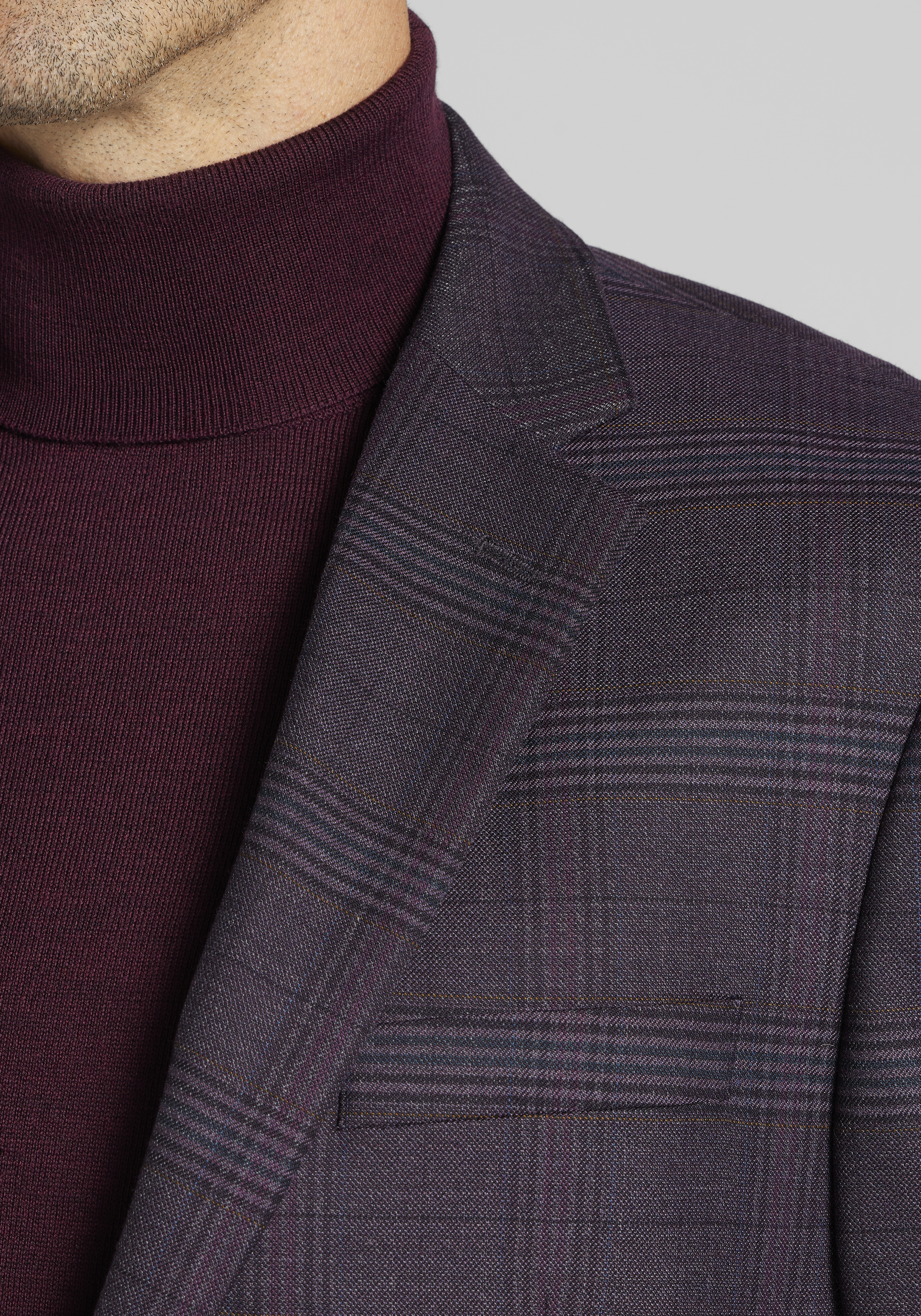 Jos. A. Bank Traditional Fit Comfort Stretch Plaid Sportcoat CLEARANCE