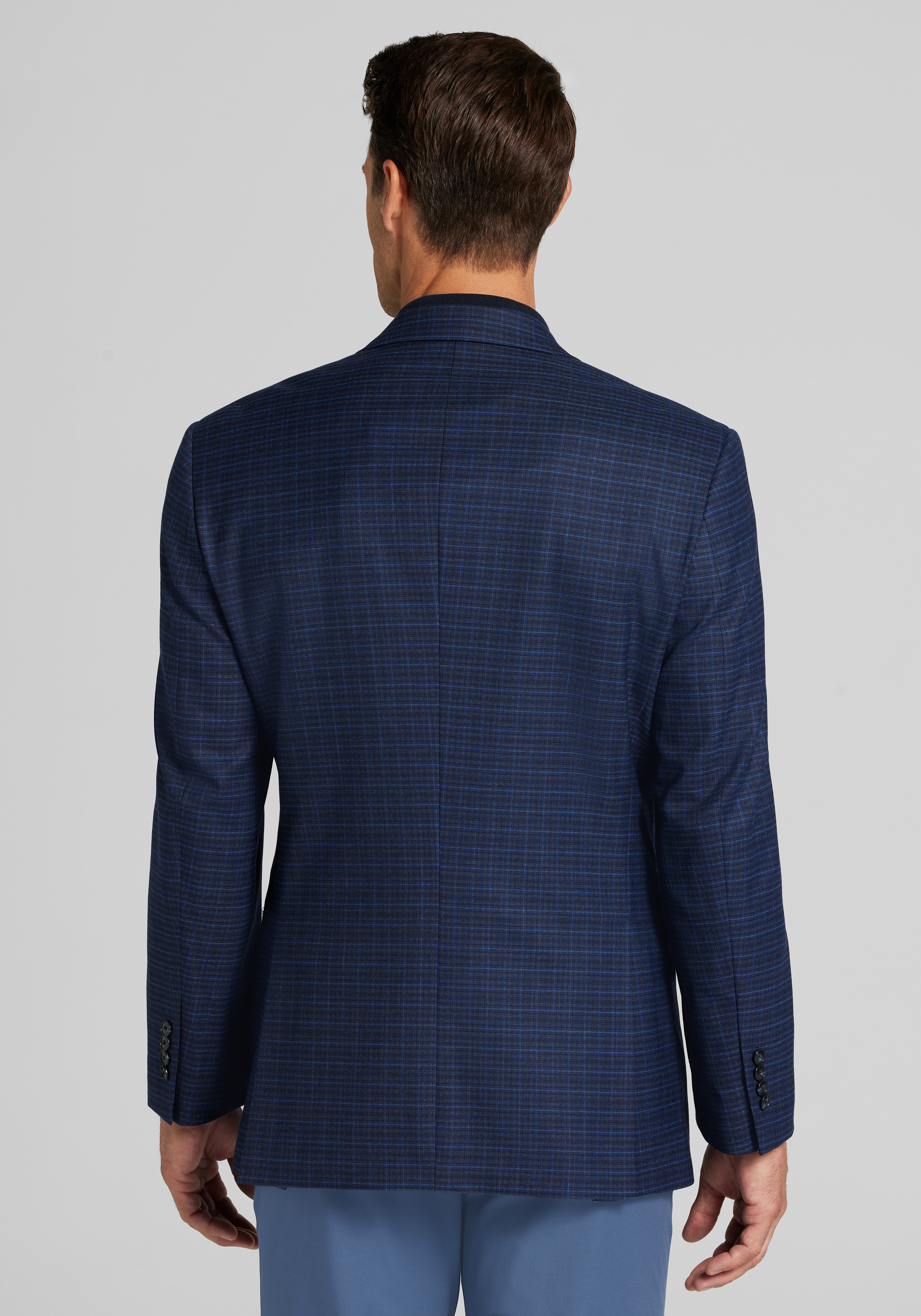 Jos. A. Bank Traditional Fit Comfort Stretch Plaid Sportcoat