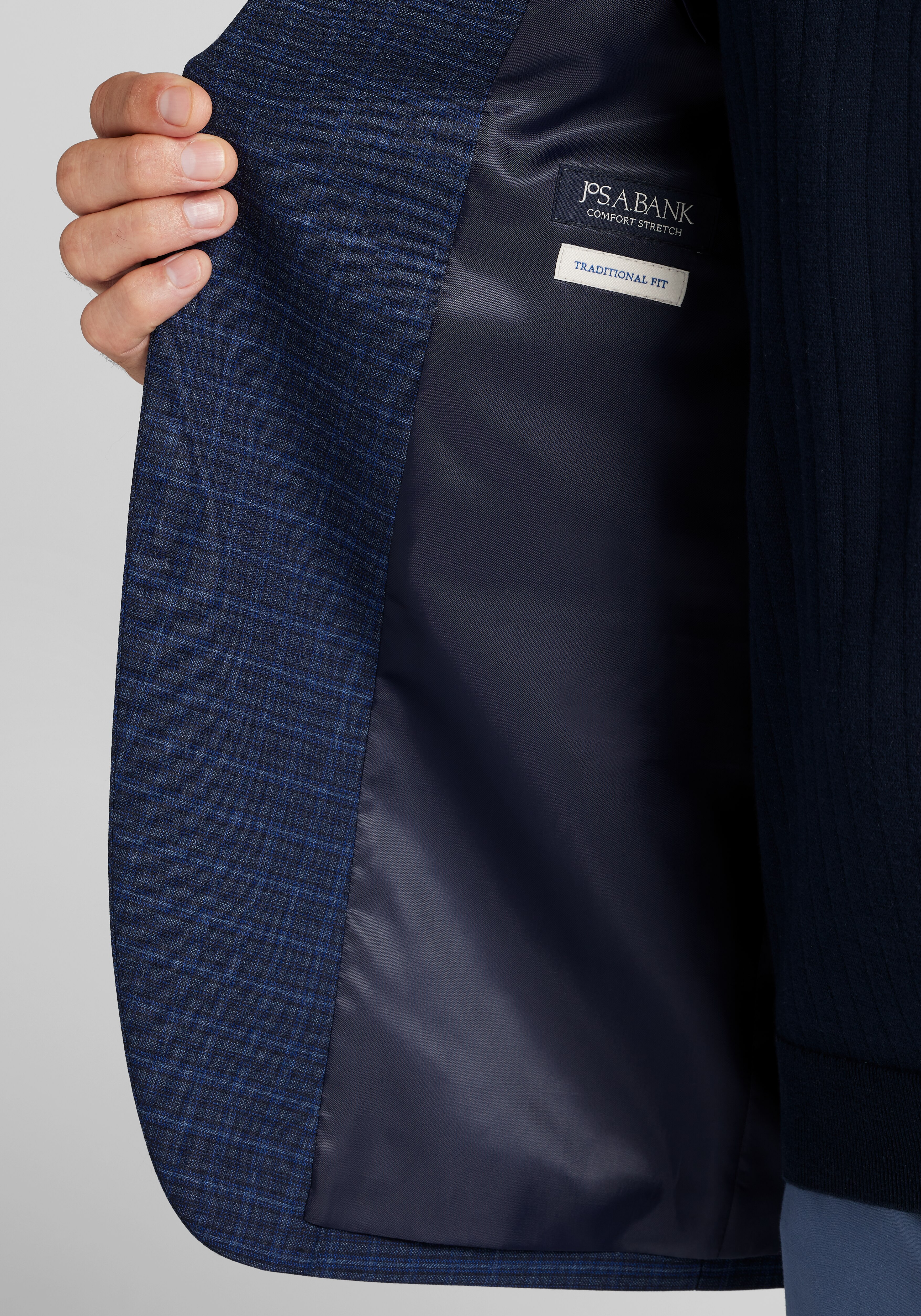 Jos. A. Bank Traditional Fit Comfort Stretch Plaid Sportcoat