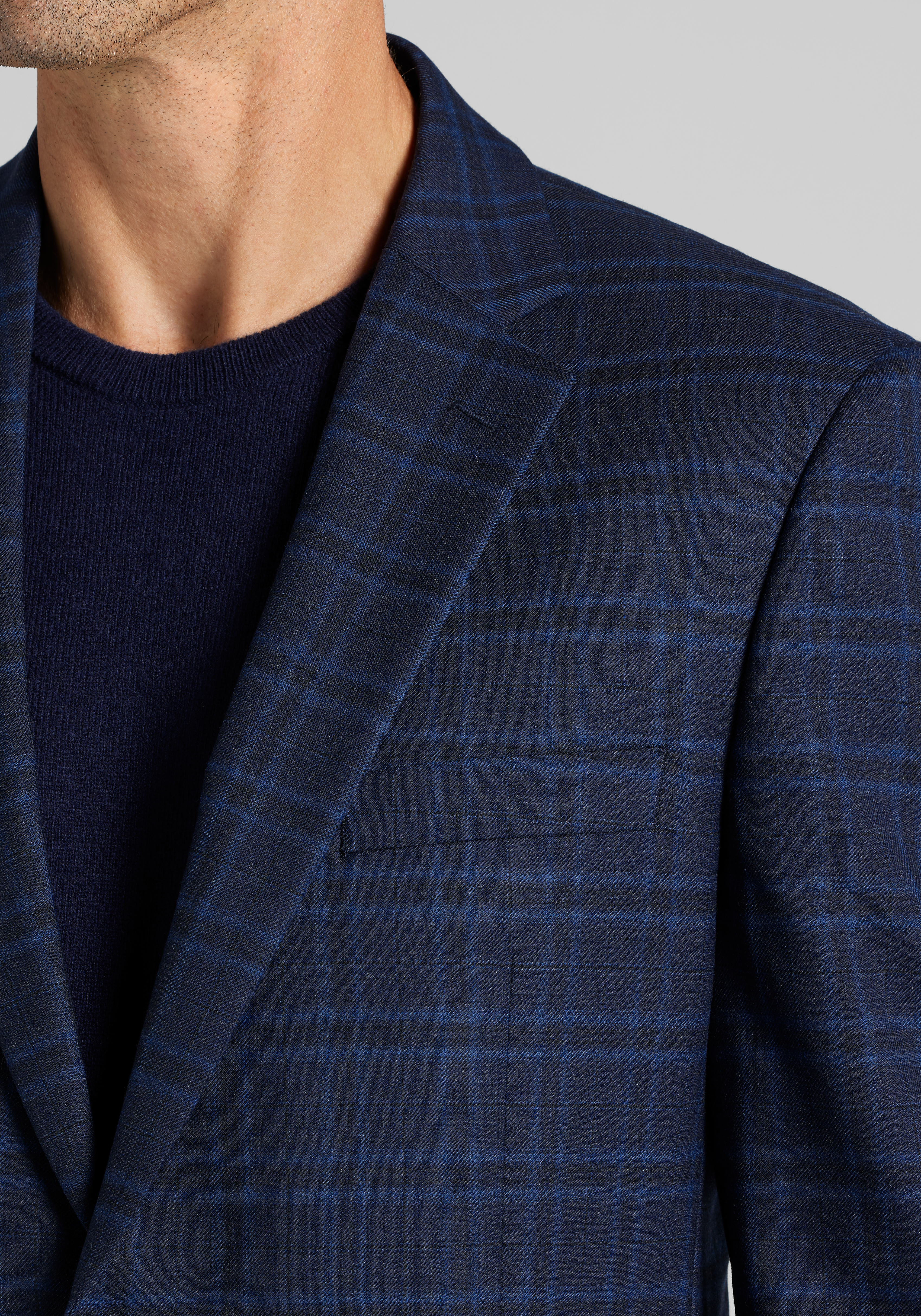 Traveler® Motion Traditional Fit Plaid Sportcoat - Big & Tall