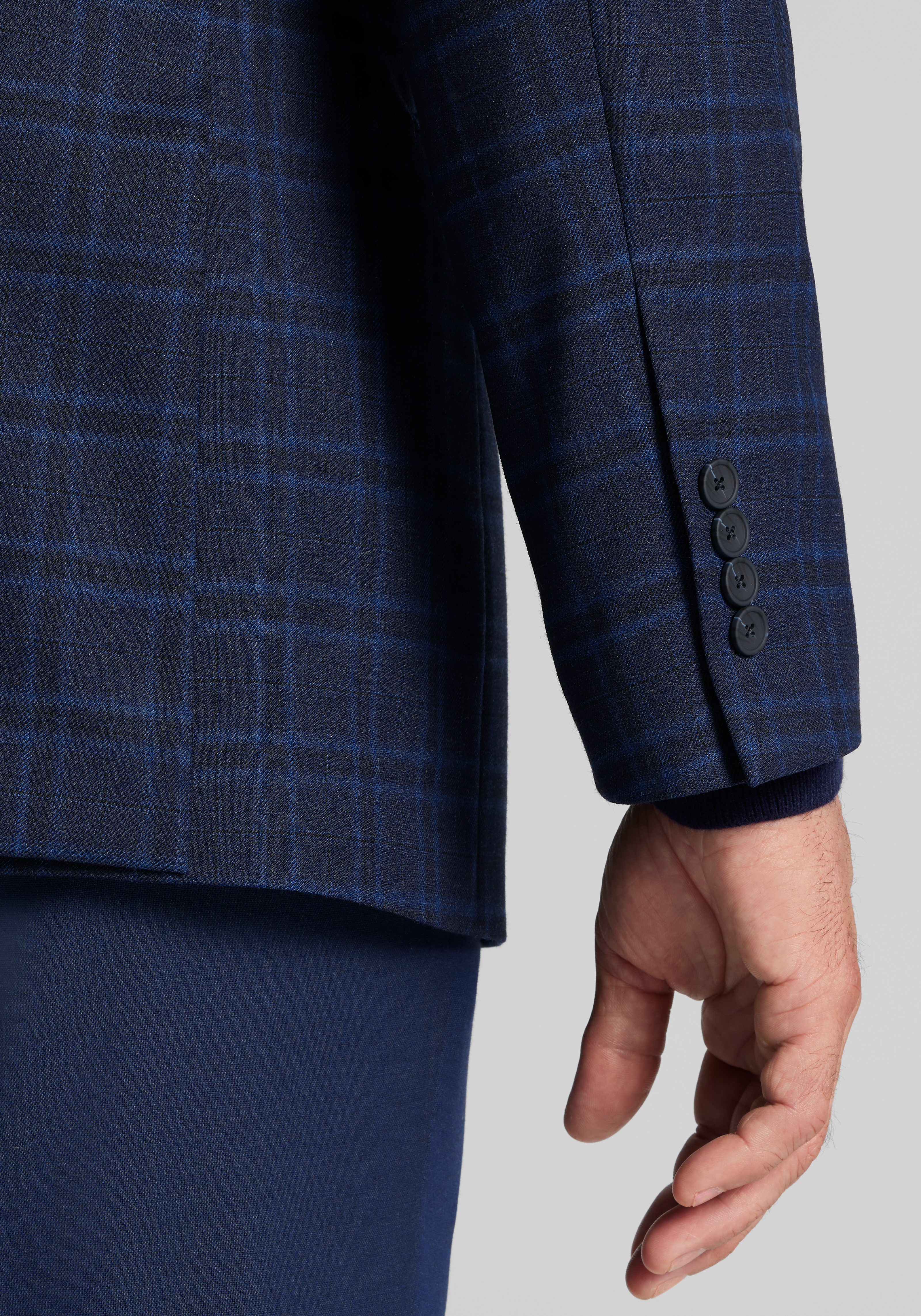 Traveler® Motion Traditional Fit Plaid Sportcoat - Big & Tall