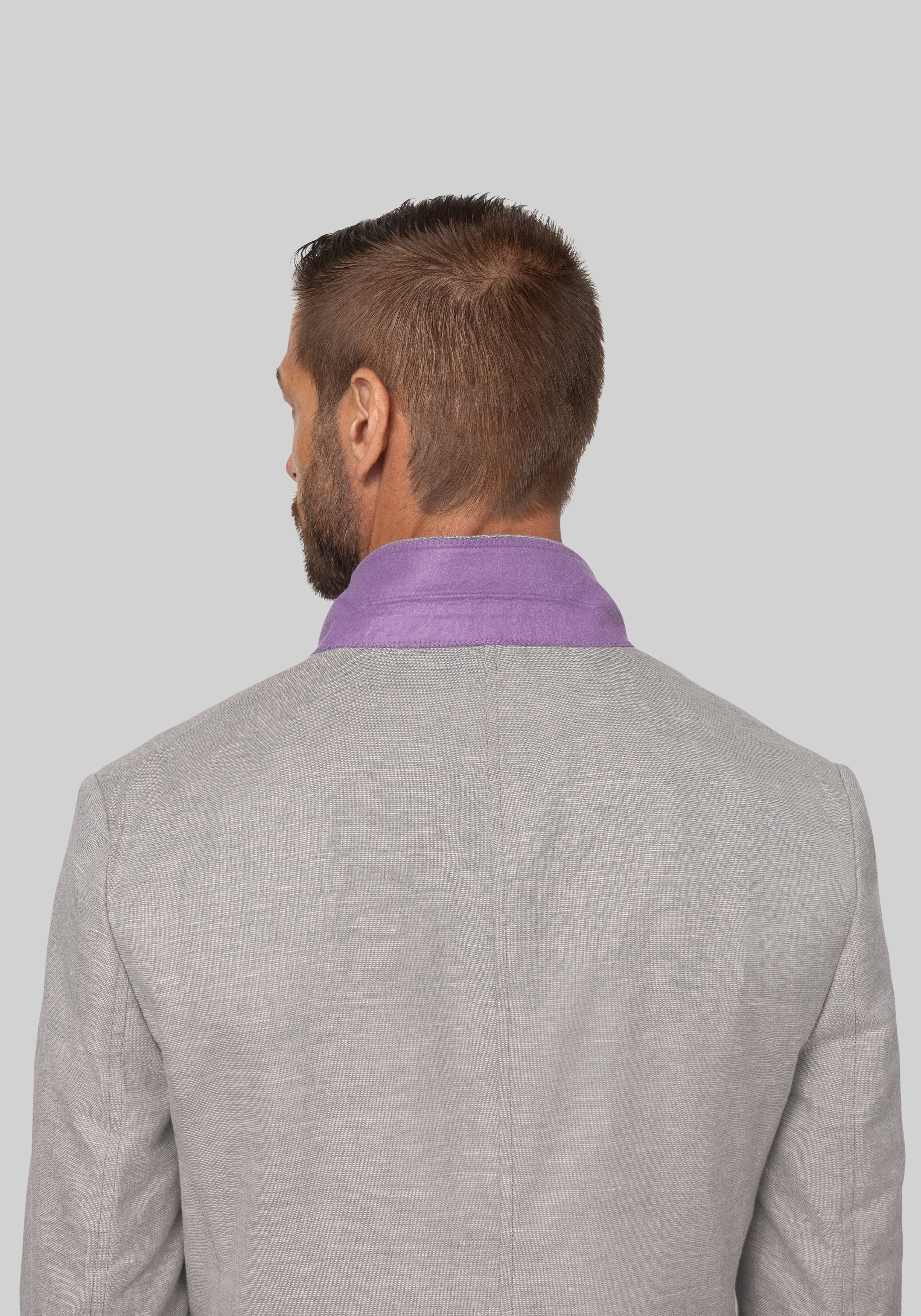 Gruner1949 Tailored Fit Linen Blend Stretch Knit Sportcoat