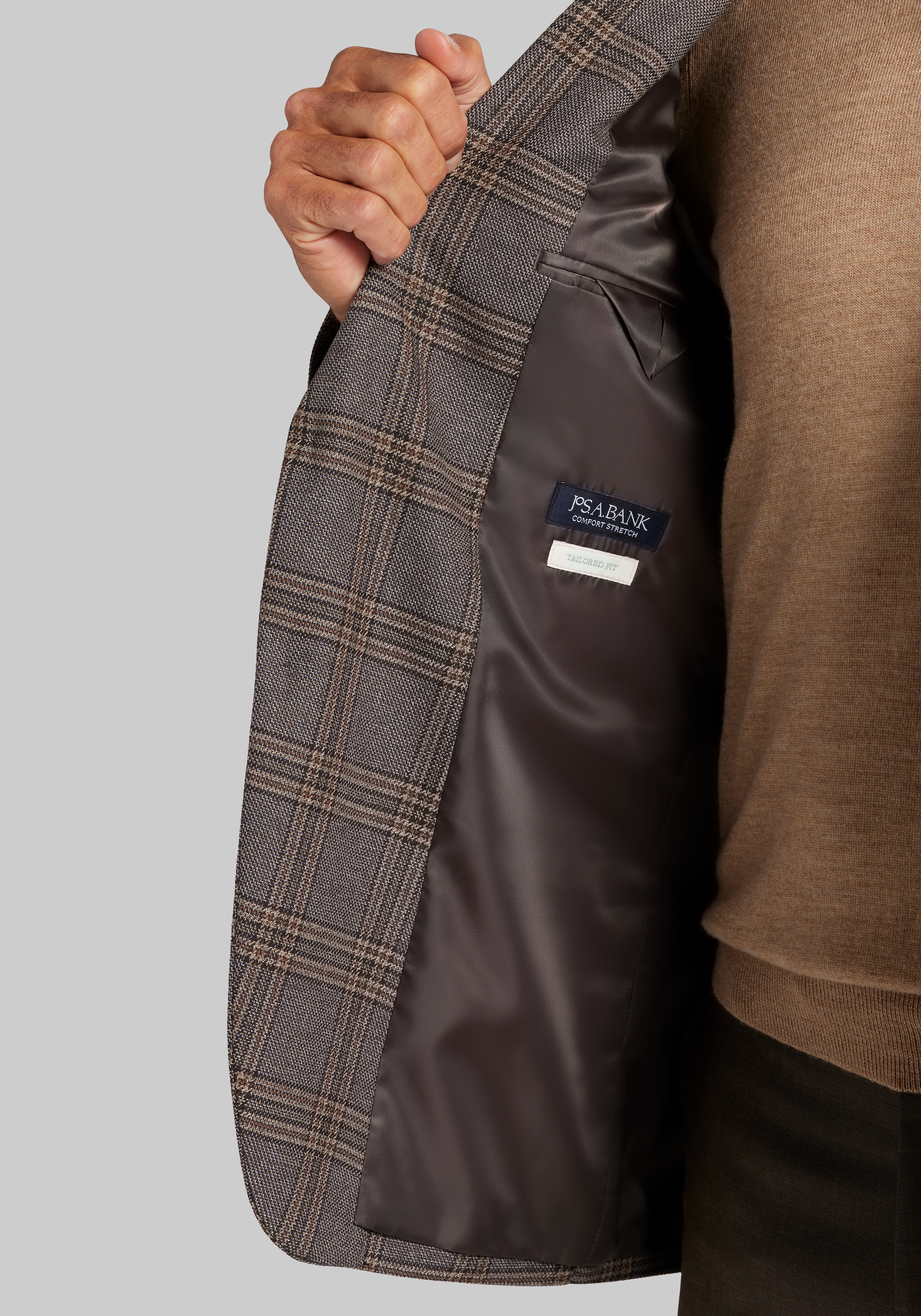 Jos. A. Bank Comfort Stretch Tailored Fit Plaid Sportcoat CLEARANCE
