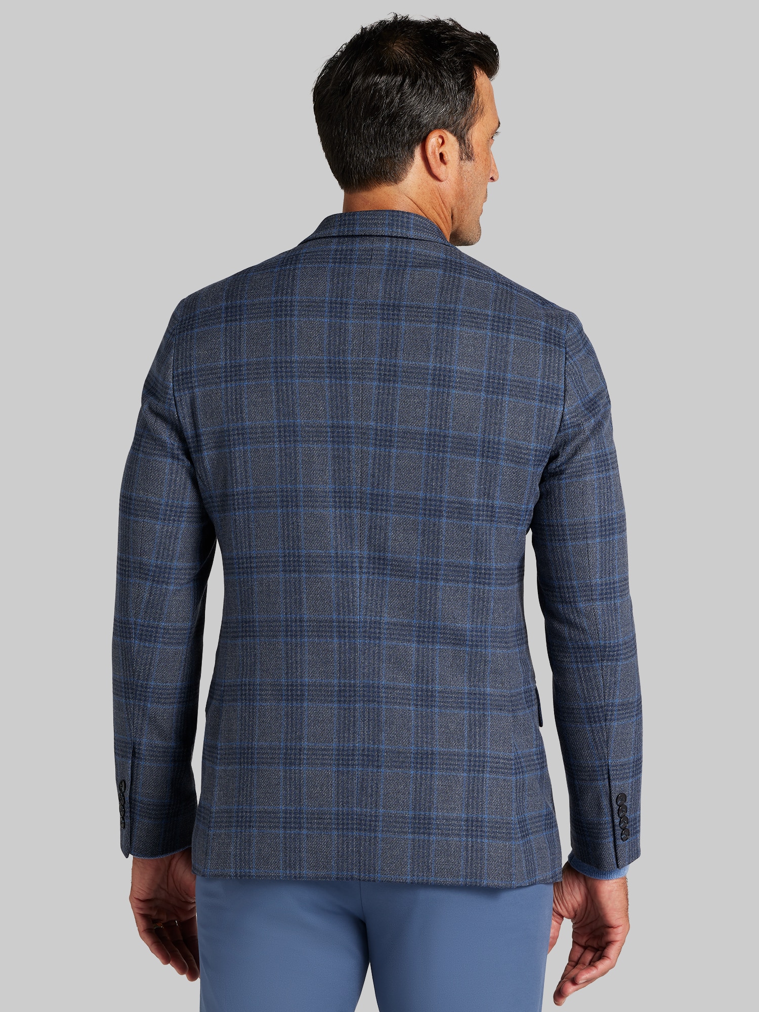 Jos. A. Bank Comfort Stretch Tailored Fit Plaid Sportcoat