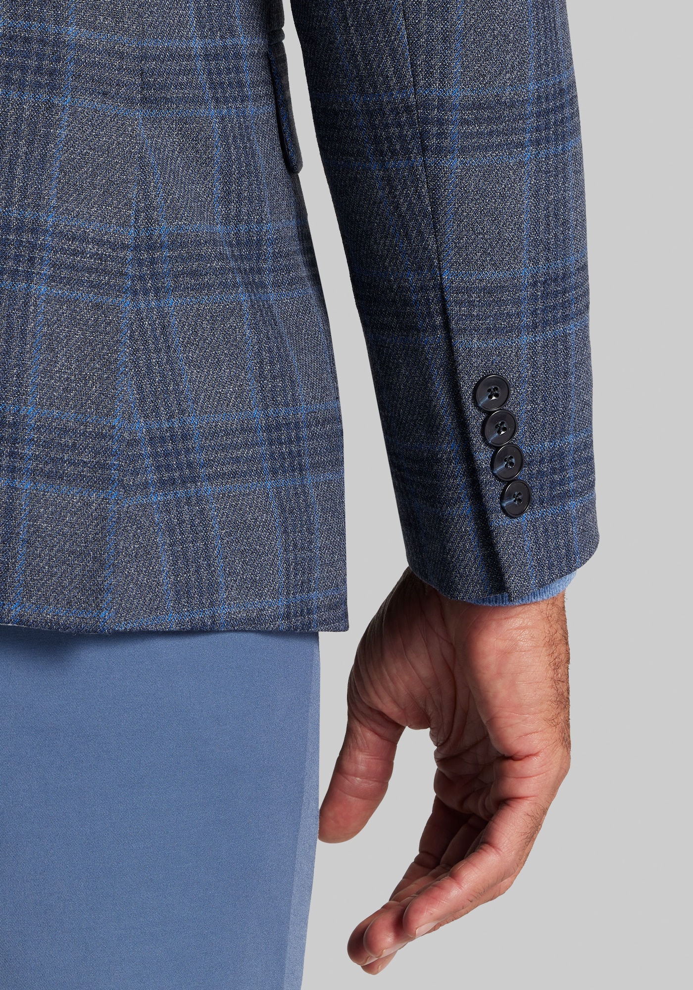 Jos. A. Bank Comfort Stretch Tailored Fit Plaid Sportcoat