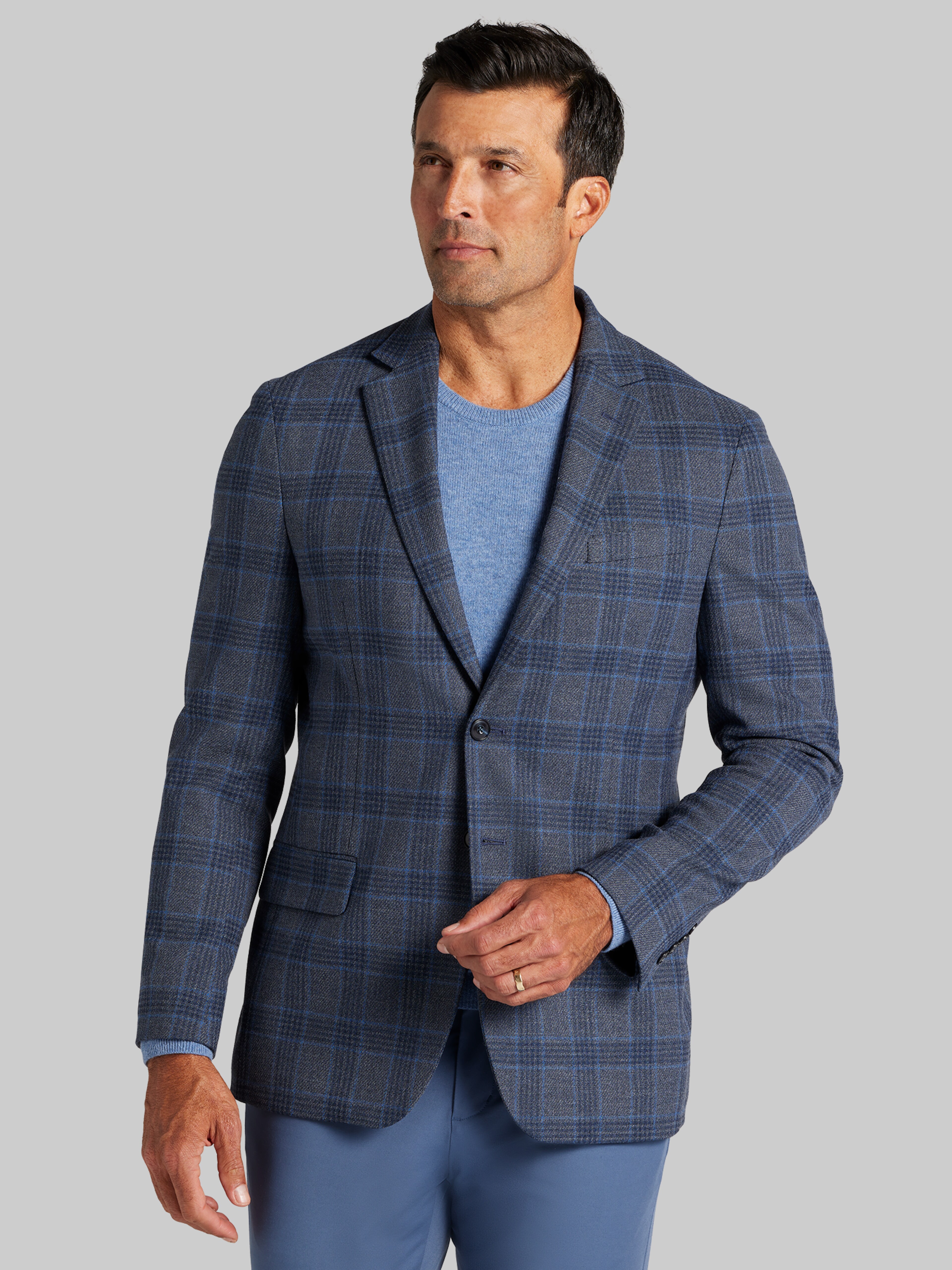 Jos. A. Bank Comfort Stretch Tailored Fit Plaid Sportcoat CLEARANCE