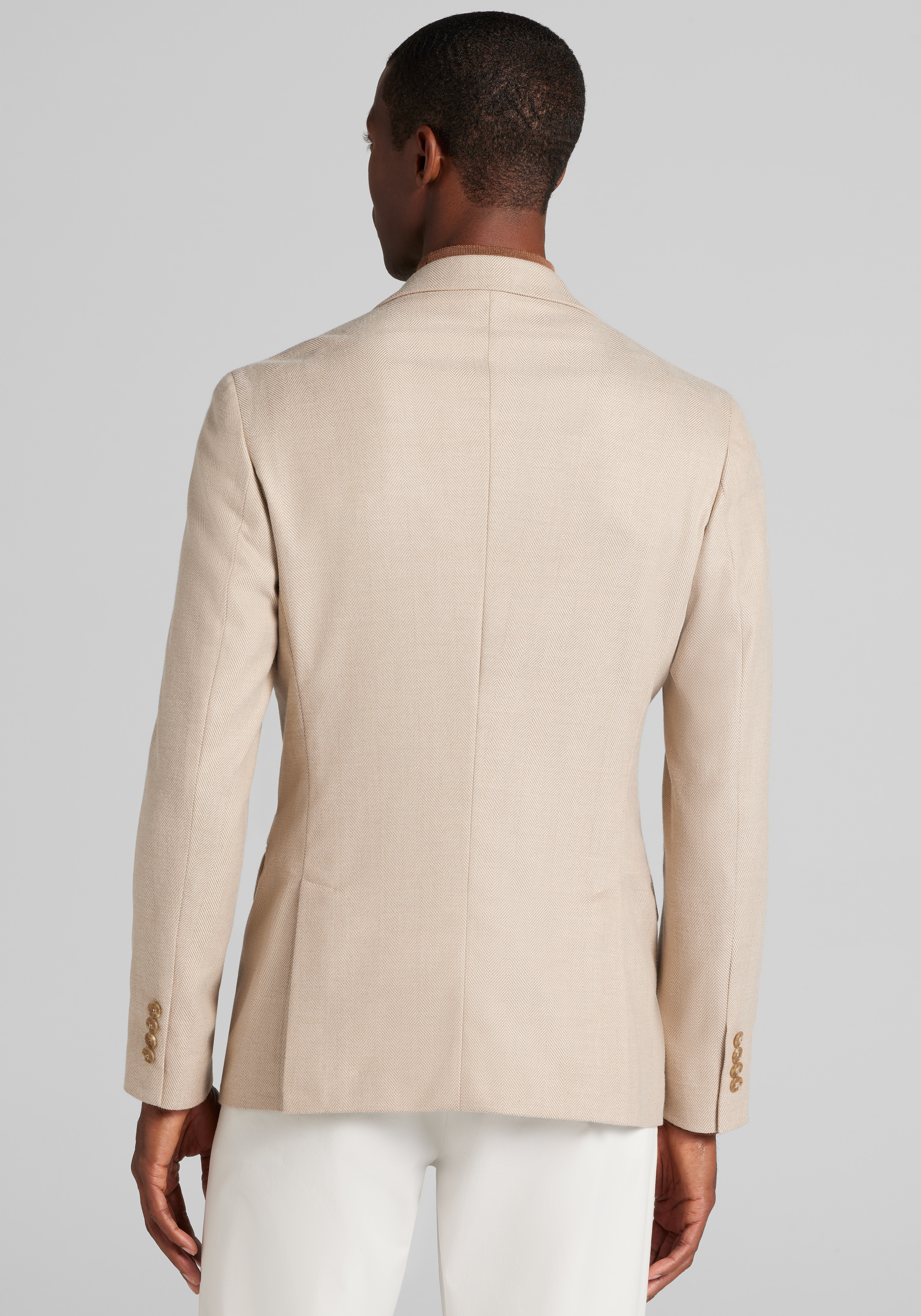 Jos. A. Bank Comfort Stretch Tailored Fit Herringbone Sportcoat