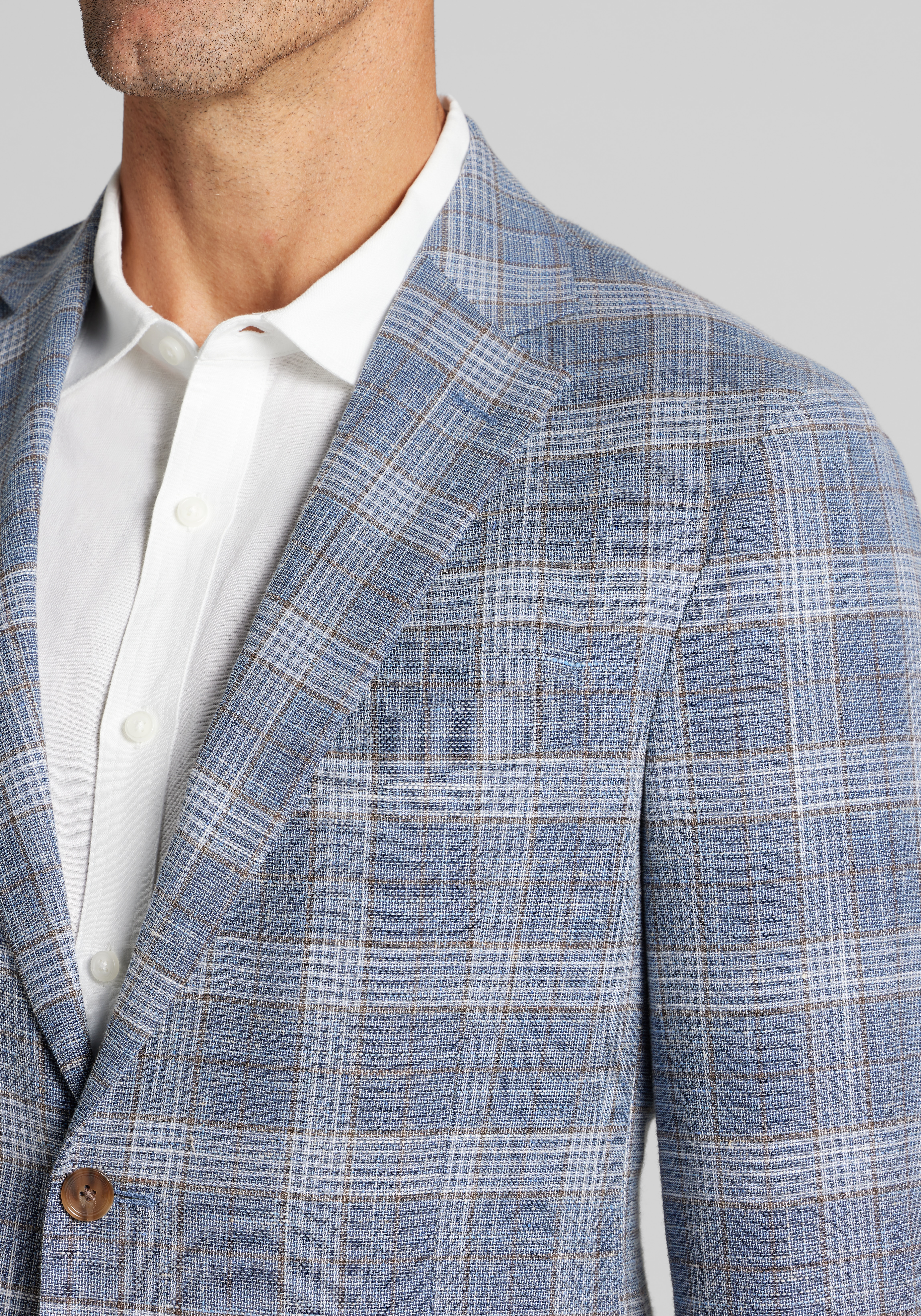 Reserve Collection Tailored Fit Plaid Sportcoat