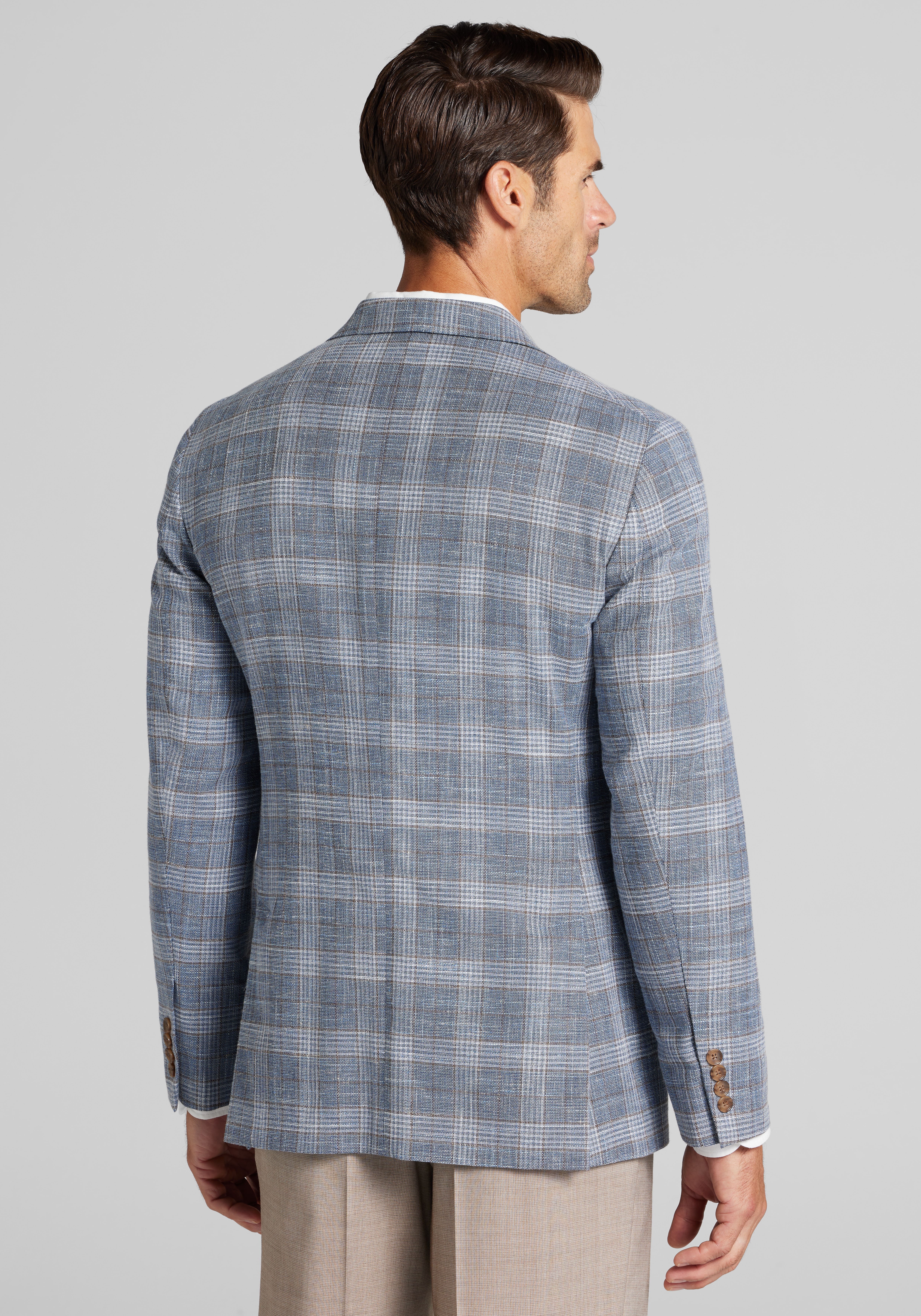 Reserve Collection Tailored Fit Plaid Sportcoat