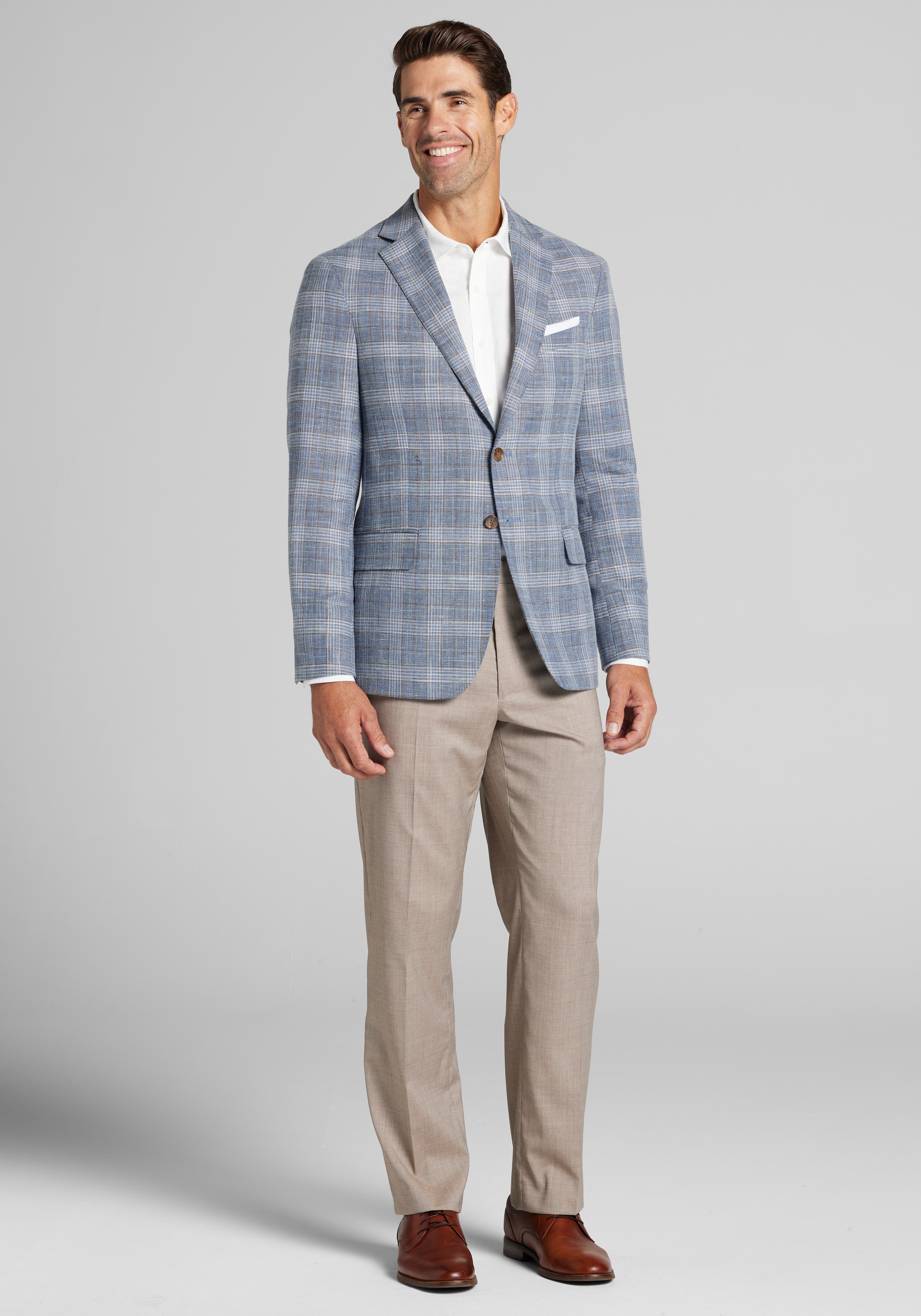 Reserve Collection Tailored Fit Plaid Sportcoat