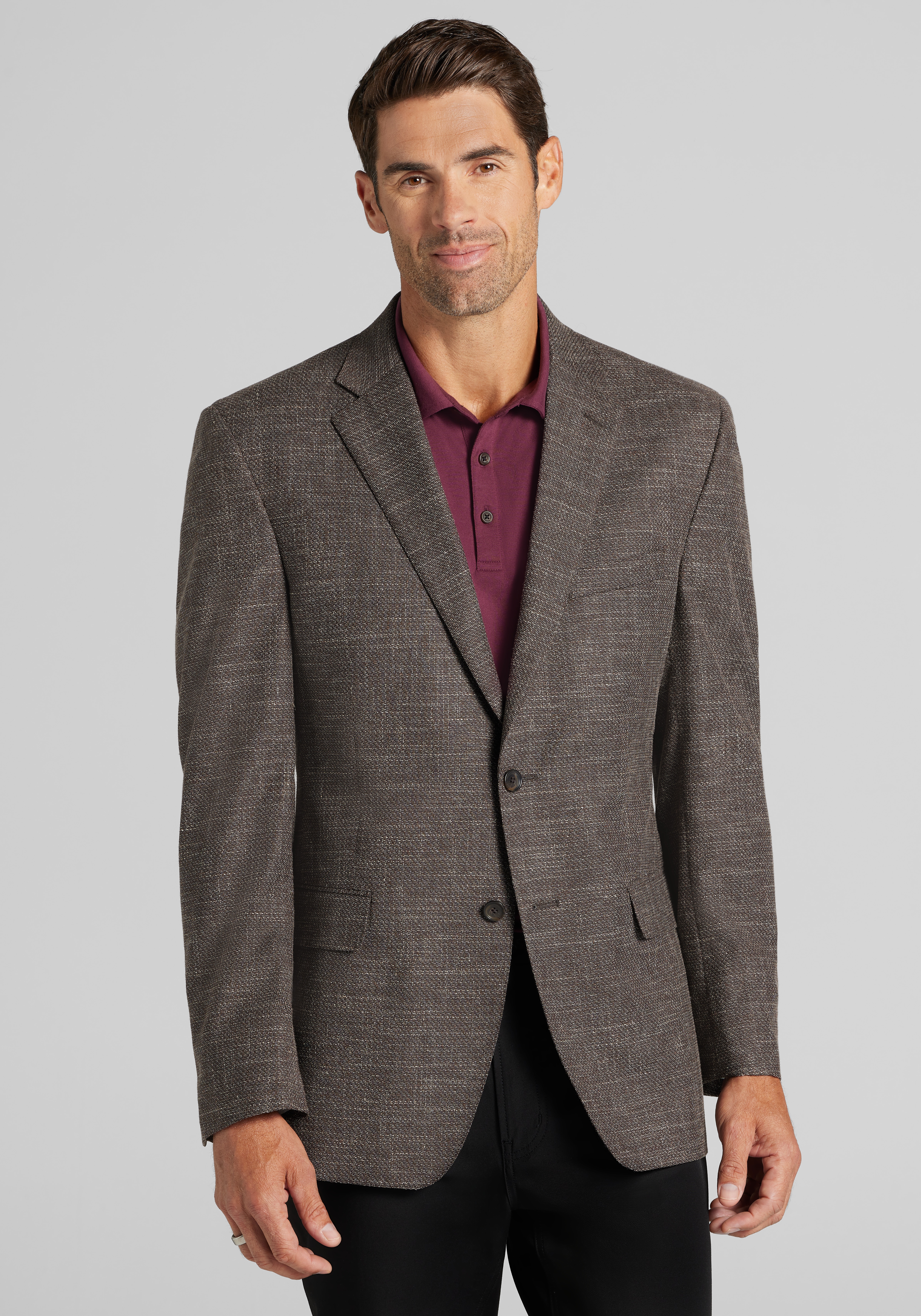 Men's Sportcoats, Reserve Collection Traditional Fit Crosshatch Sportcoat - Jos A Bank