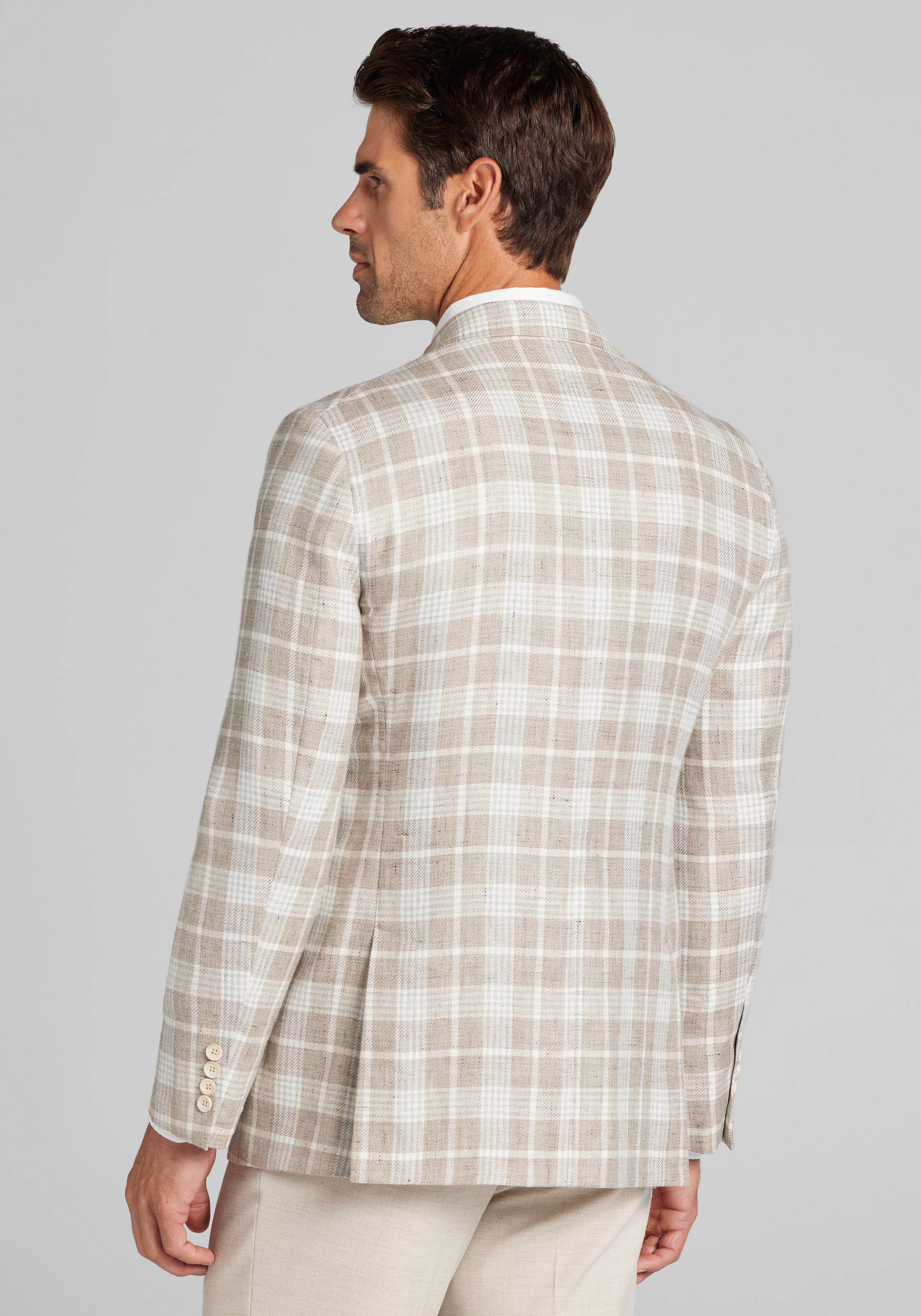 Reserve Collection Tailored Fit Medium Plaid Sportcoat