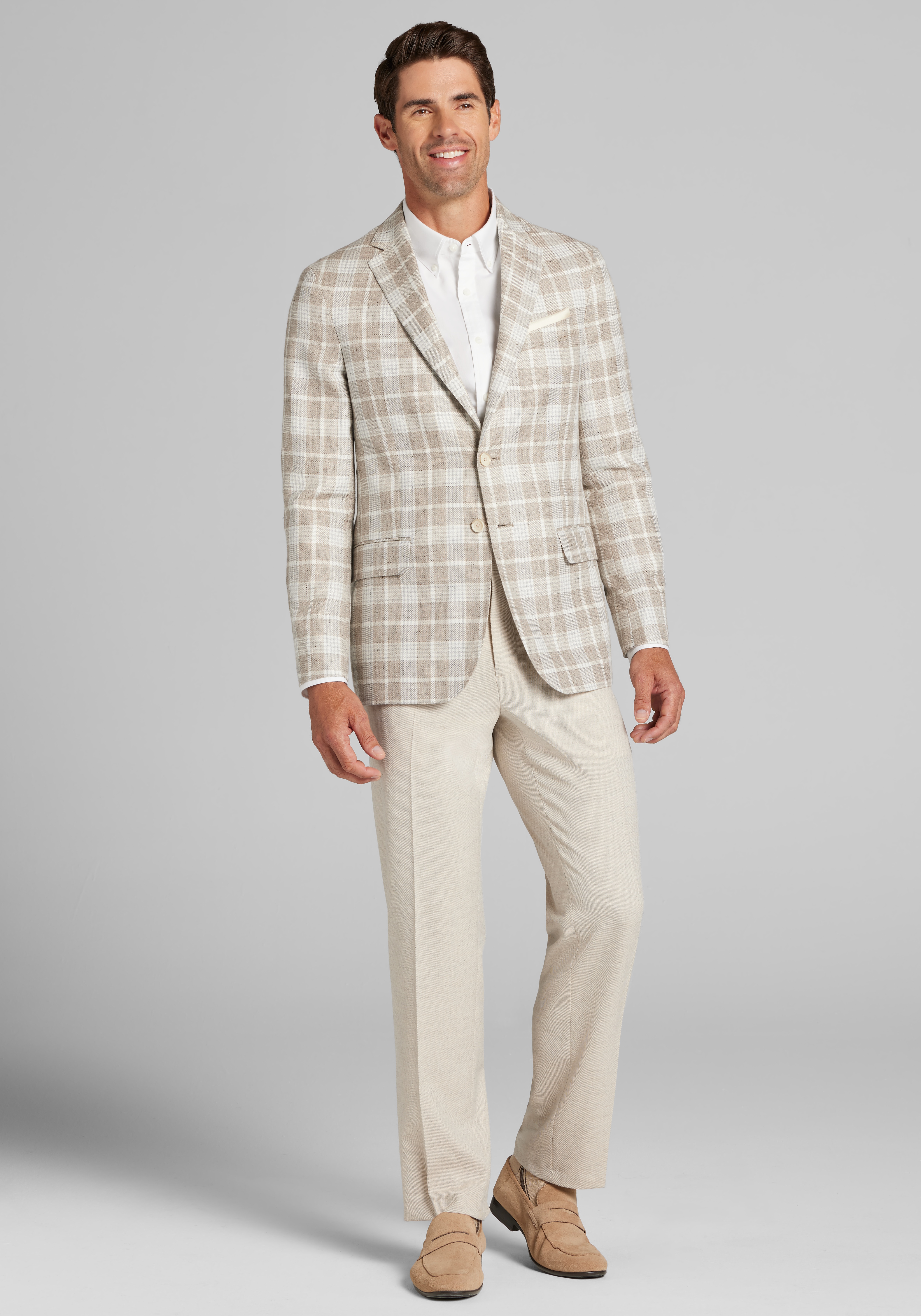 Reserve Collection Tailored Fit Medium Plaid Sportcoat