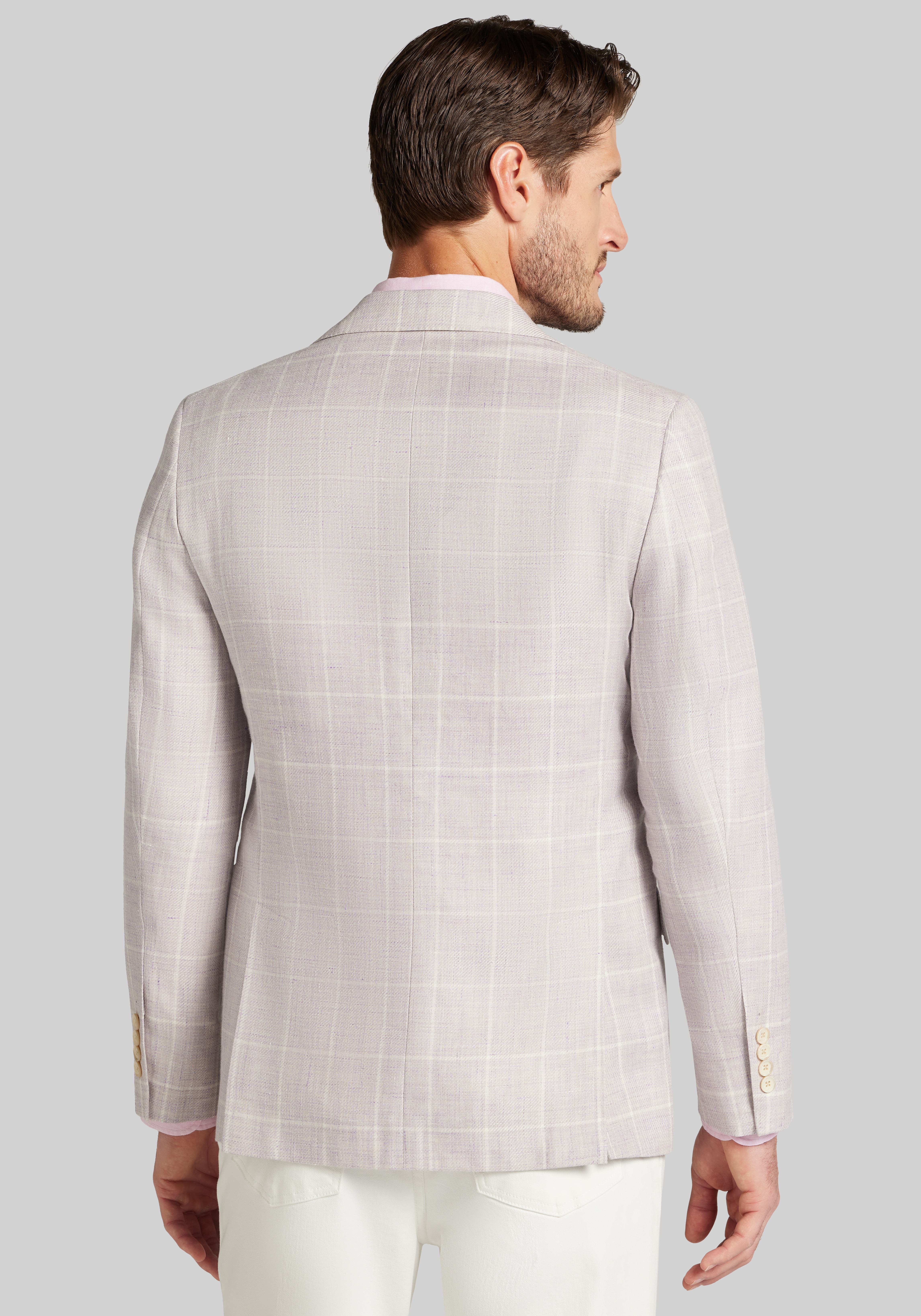 Reserve Collection Slim Fit Windowpane Plaid Sportcoat