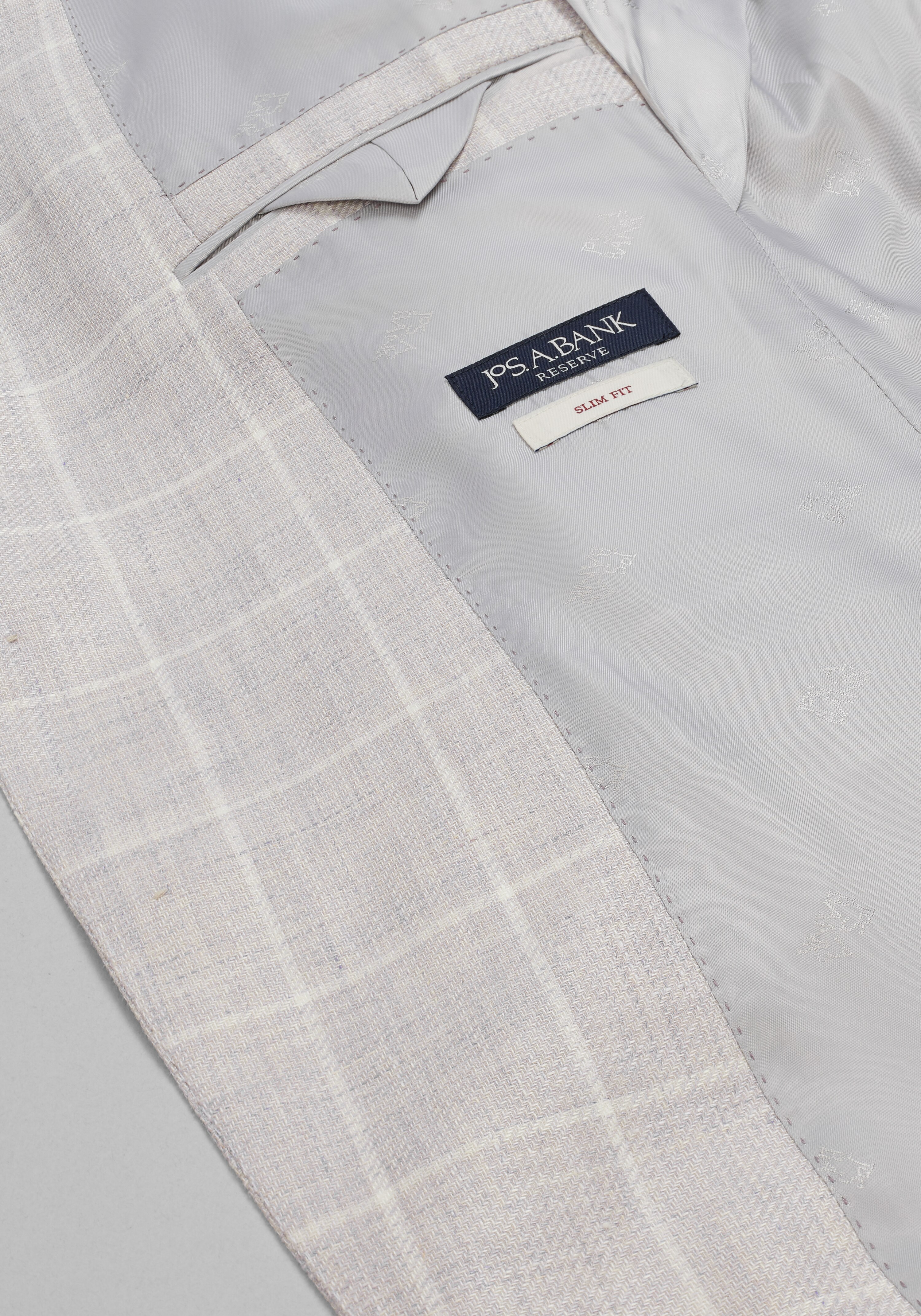 Reserve Collection Slim Fit Windowpane Plaid Sportcoat