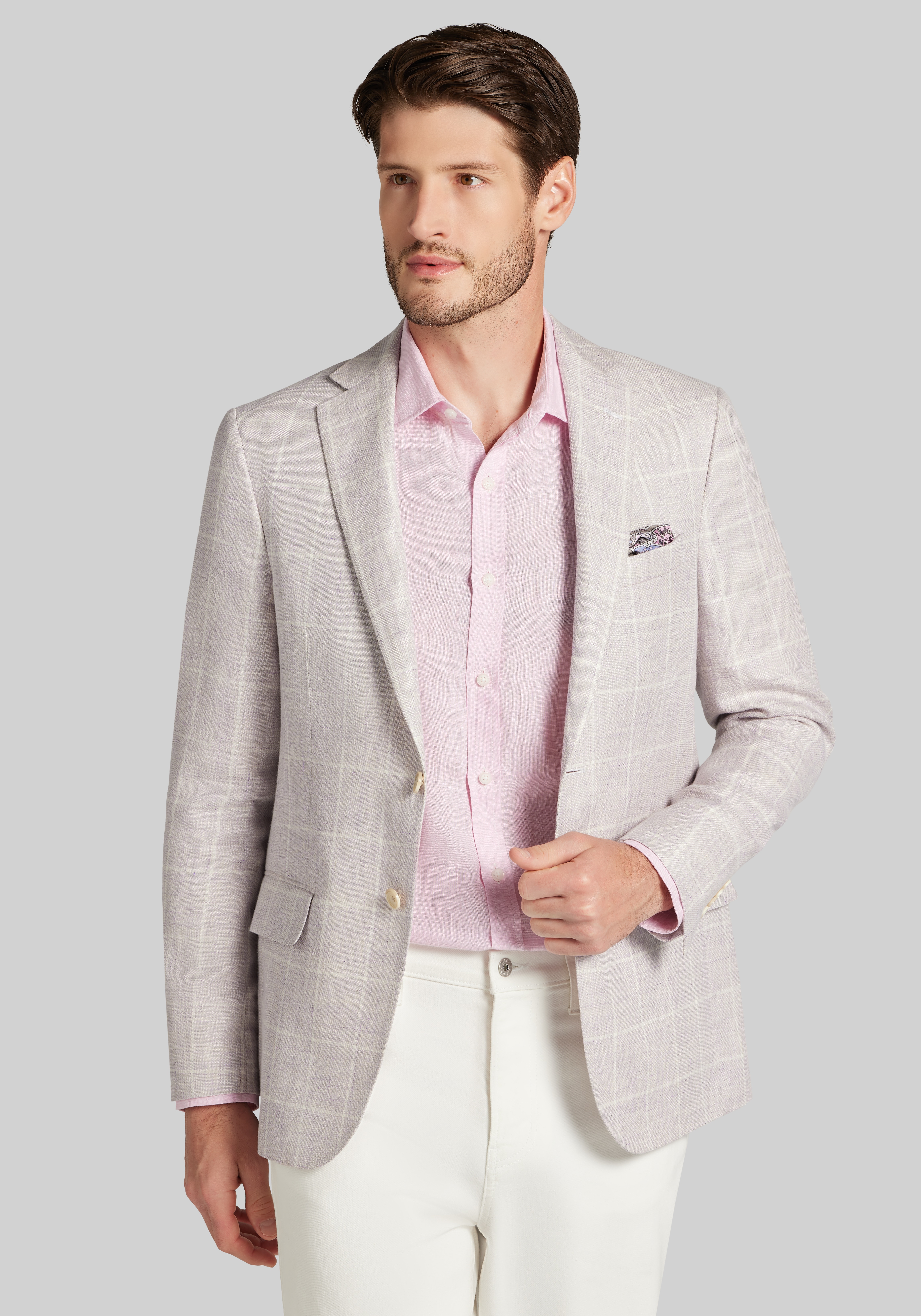Men's Sportcoats, Reserve Collection Slim Fit Windowpane Plaid Sportcoat - Jos A Bank