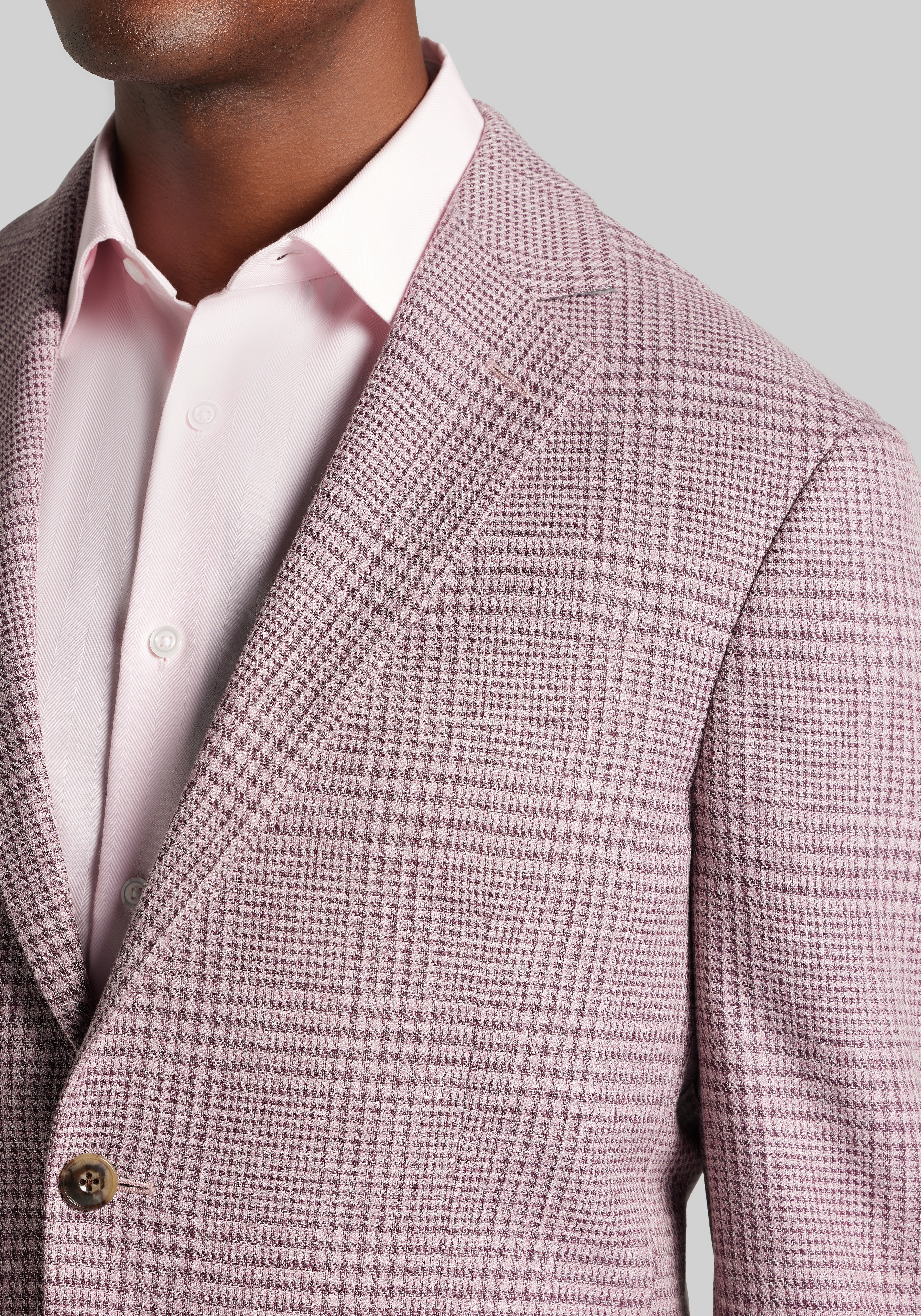 Jos. A. Bank Comfort Stretch Tailored Fit Plaid Sportcoat