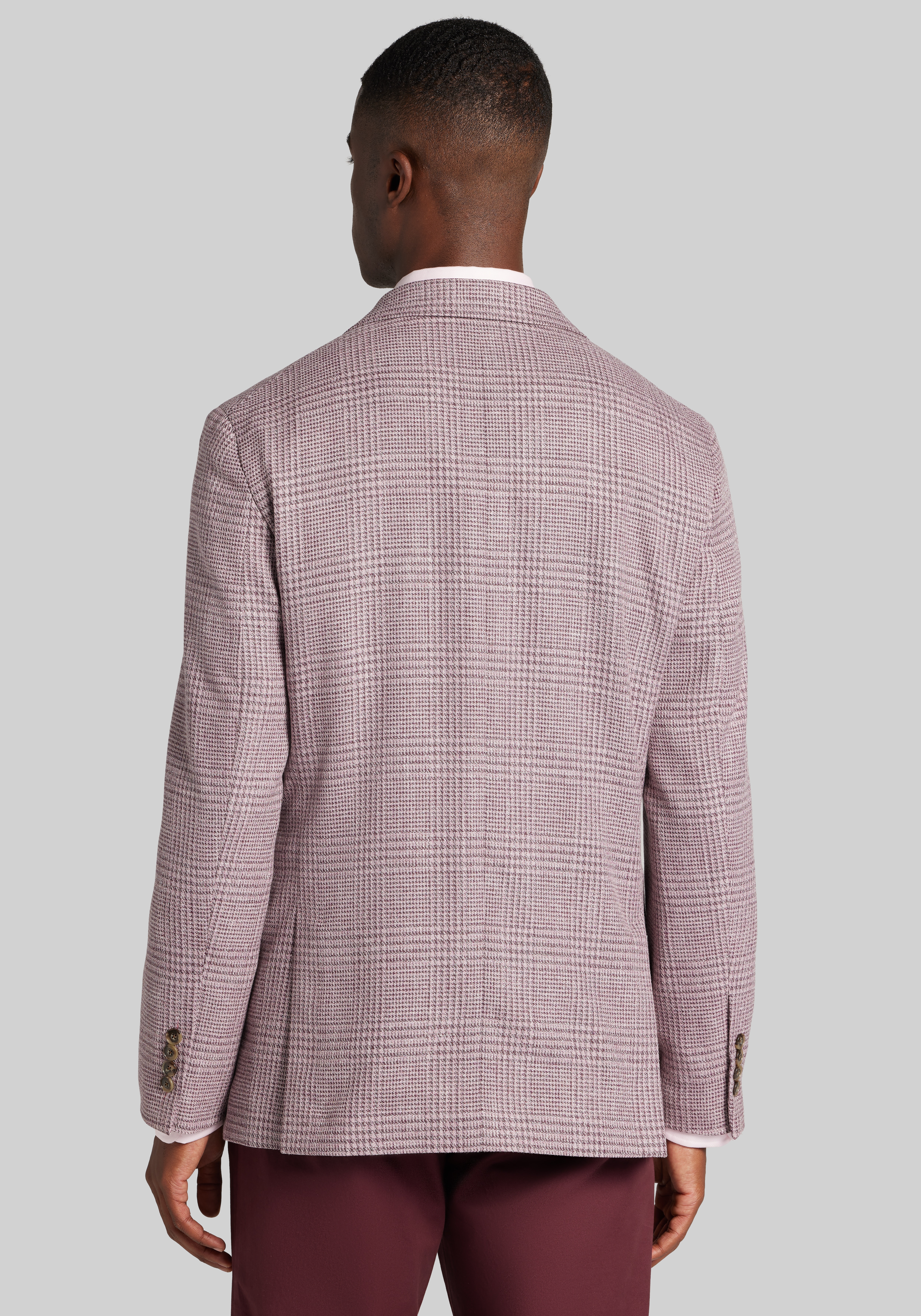 Jos. A. Bank Comfort Stretch Tailored Fit Plaid Sportcoat