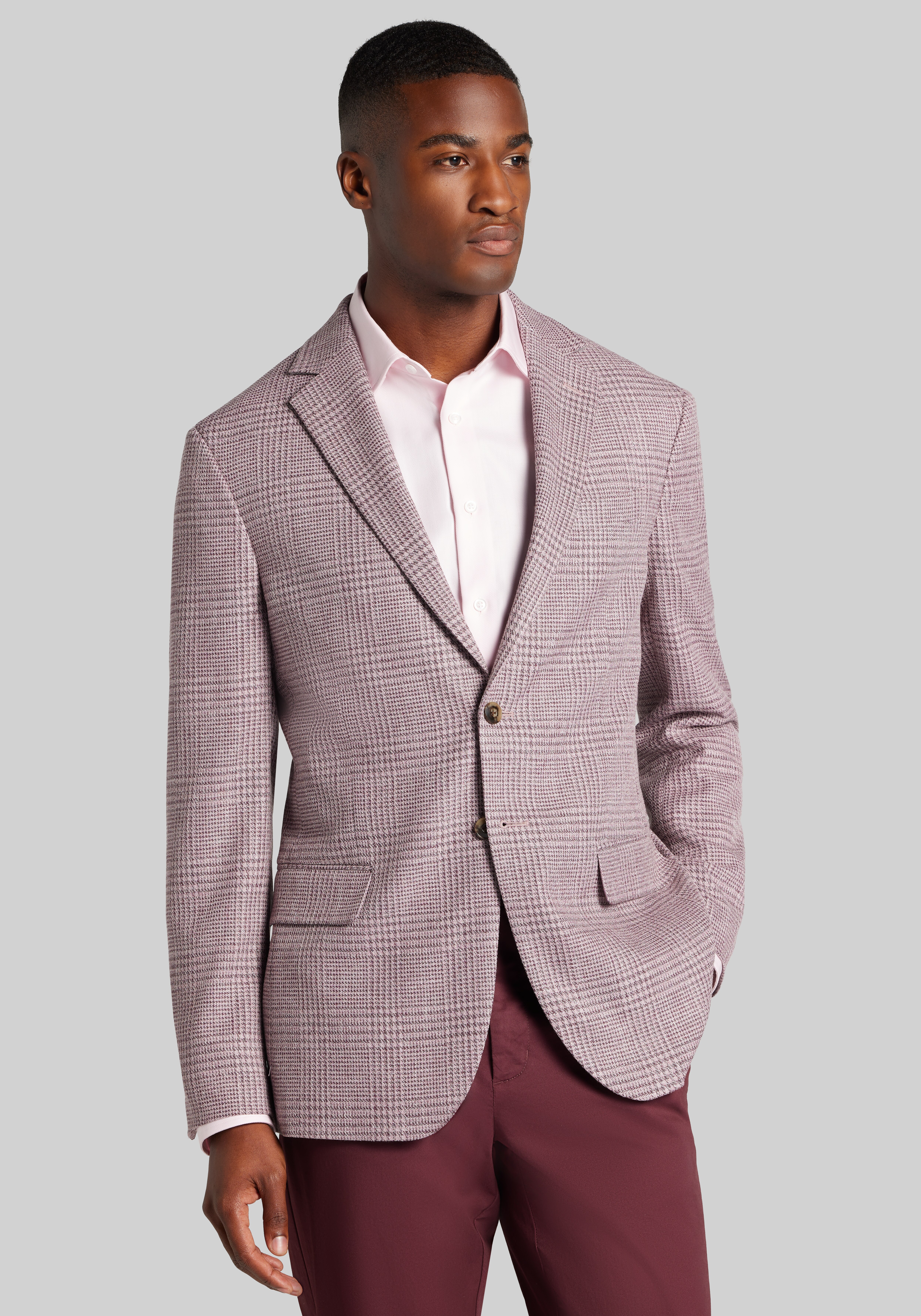 Men's Sportcoats, Jos. A. Bank Comfort Stretch Tailored Fit Plaid Sportcoat - Jos A Bank