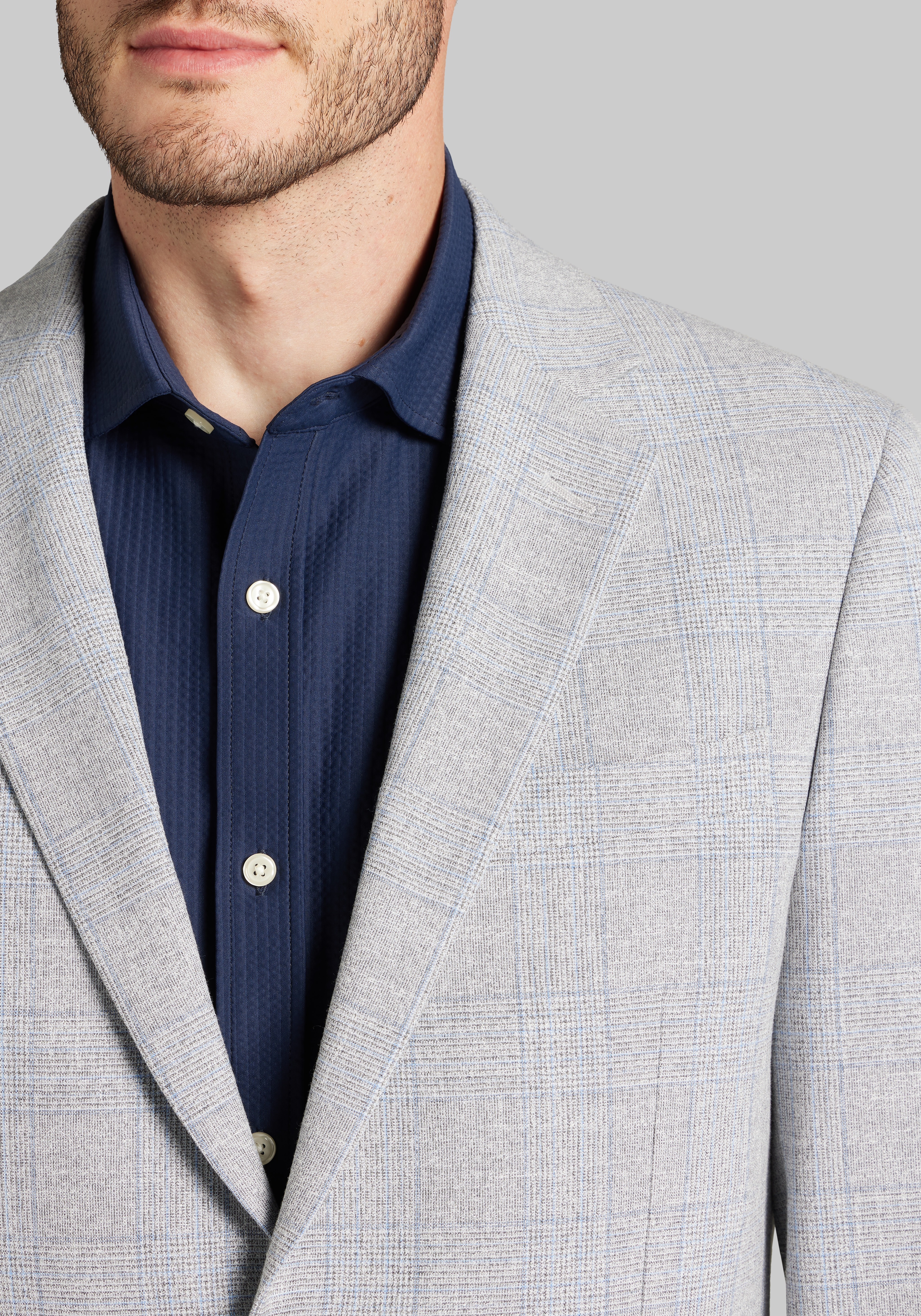 Jos. A. Bank Slim Fit Plaid Comfort Stretch Sportcoat