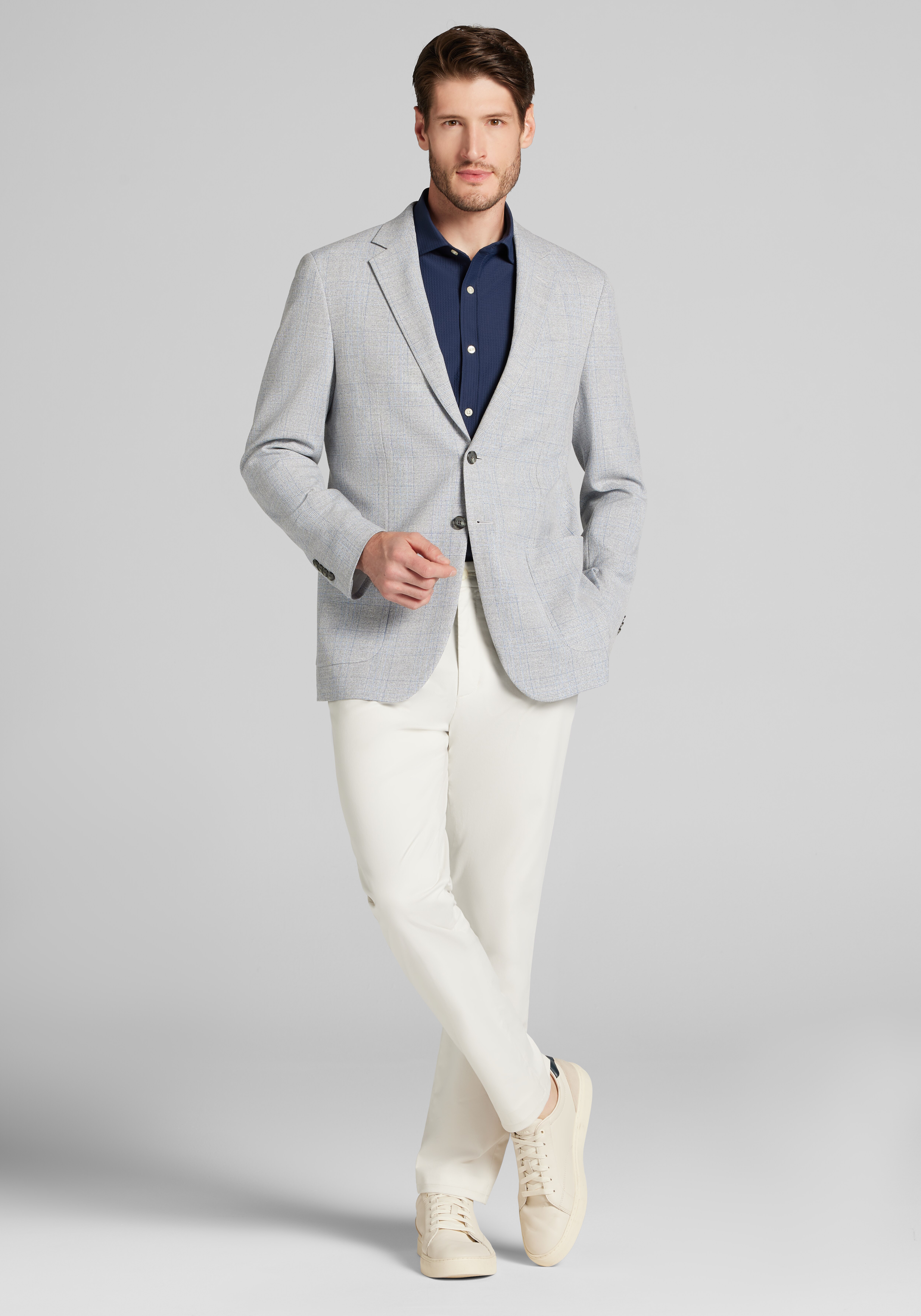 Jos. A. Bank Slim Fit Plaid Comfort Stretch Sportcoat