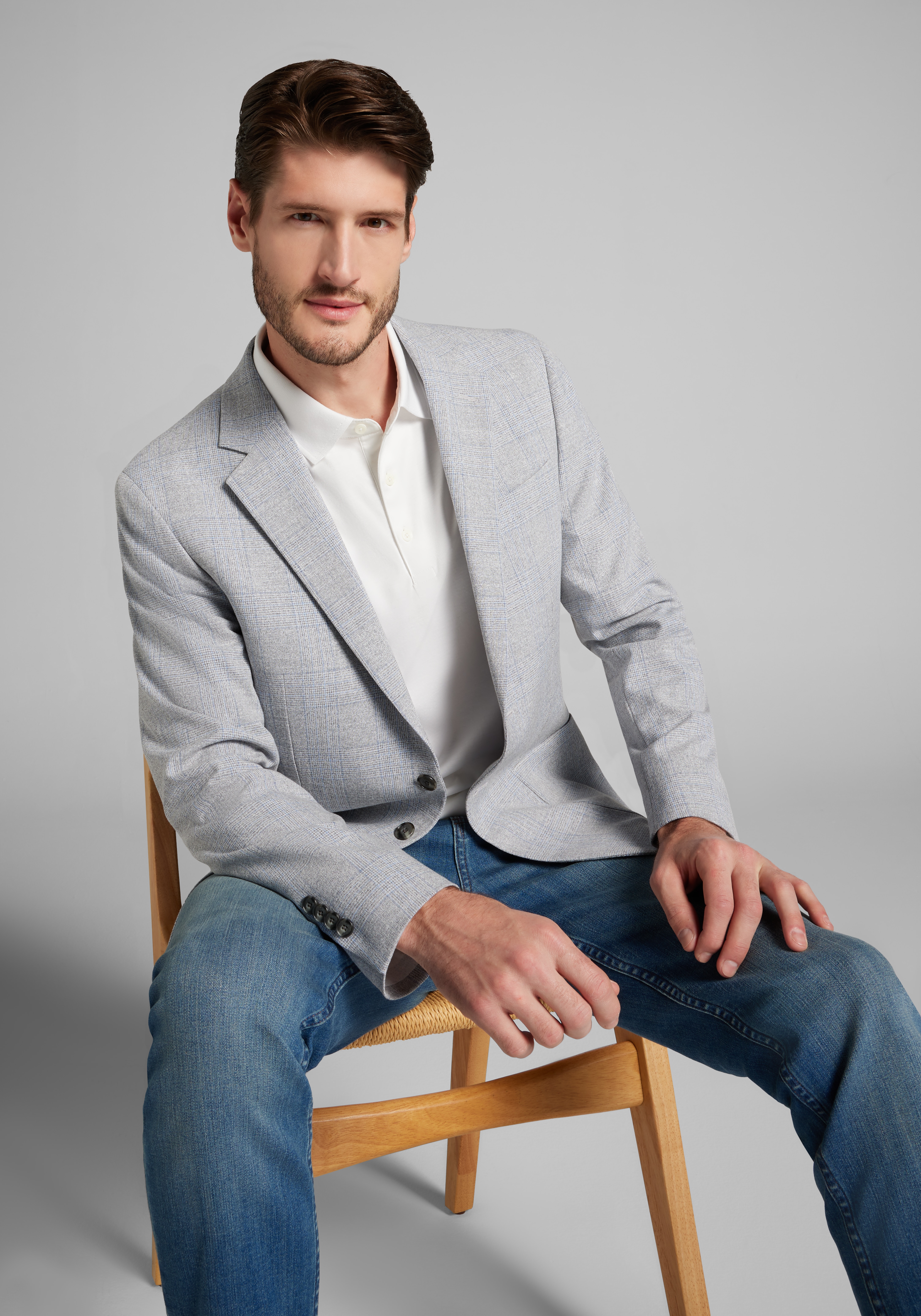 Jos. A. Bank Slim Fit Plaid Comfort Stretch Sportcoat