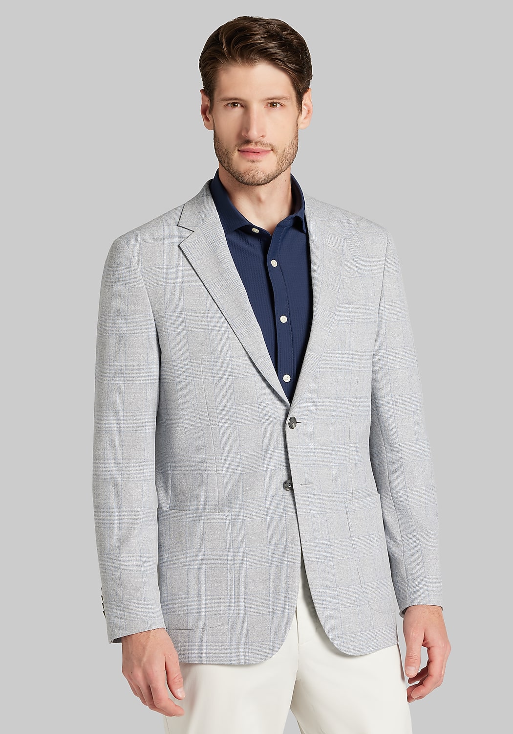 Jos. A. Bank Slim Fit Plaid Comfort Stretch Sportcoat
